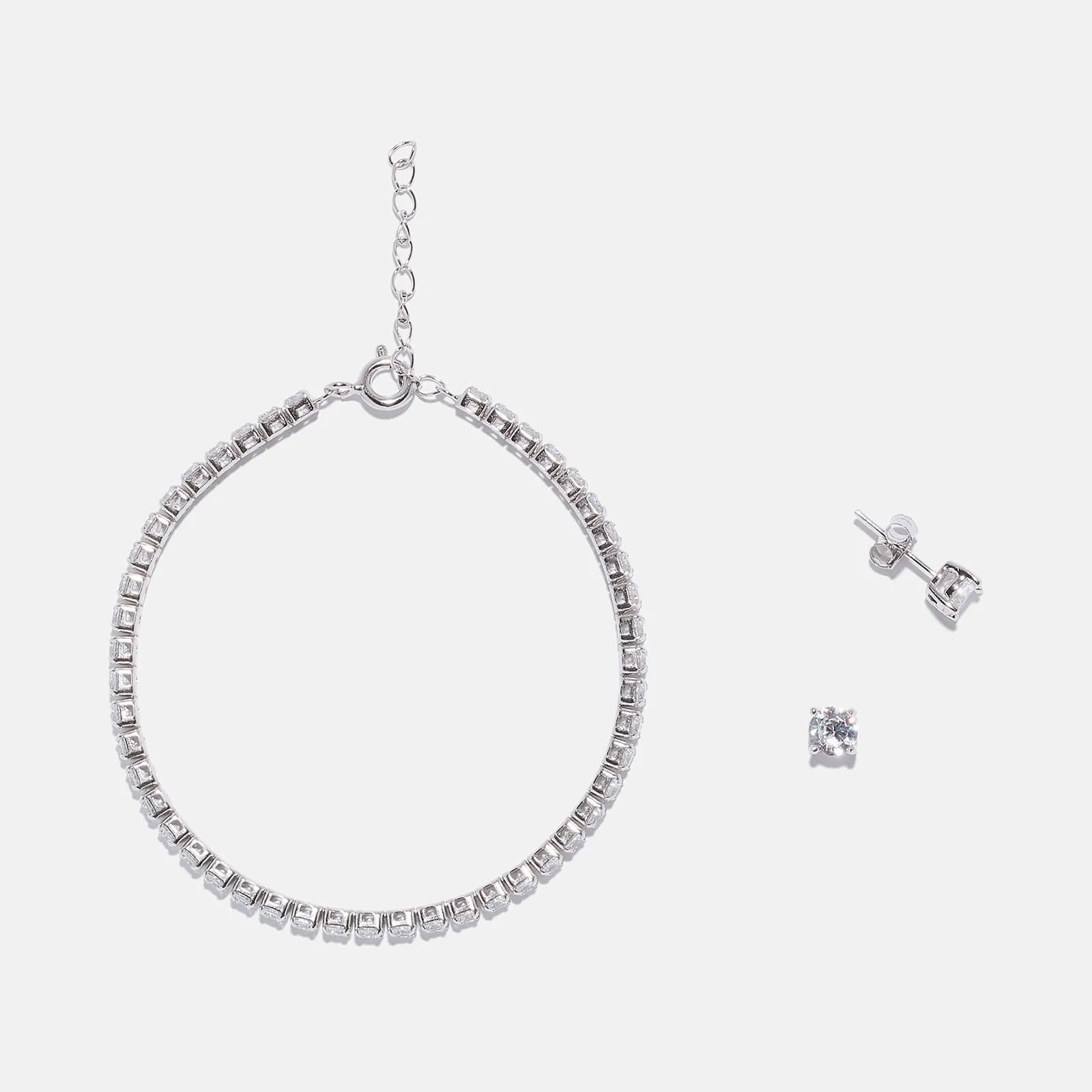 Set äkta silver, armband & örhängen 2