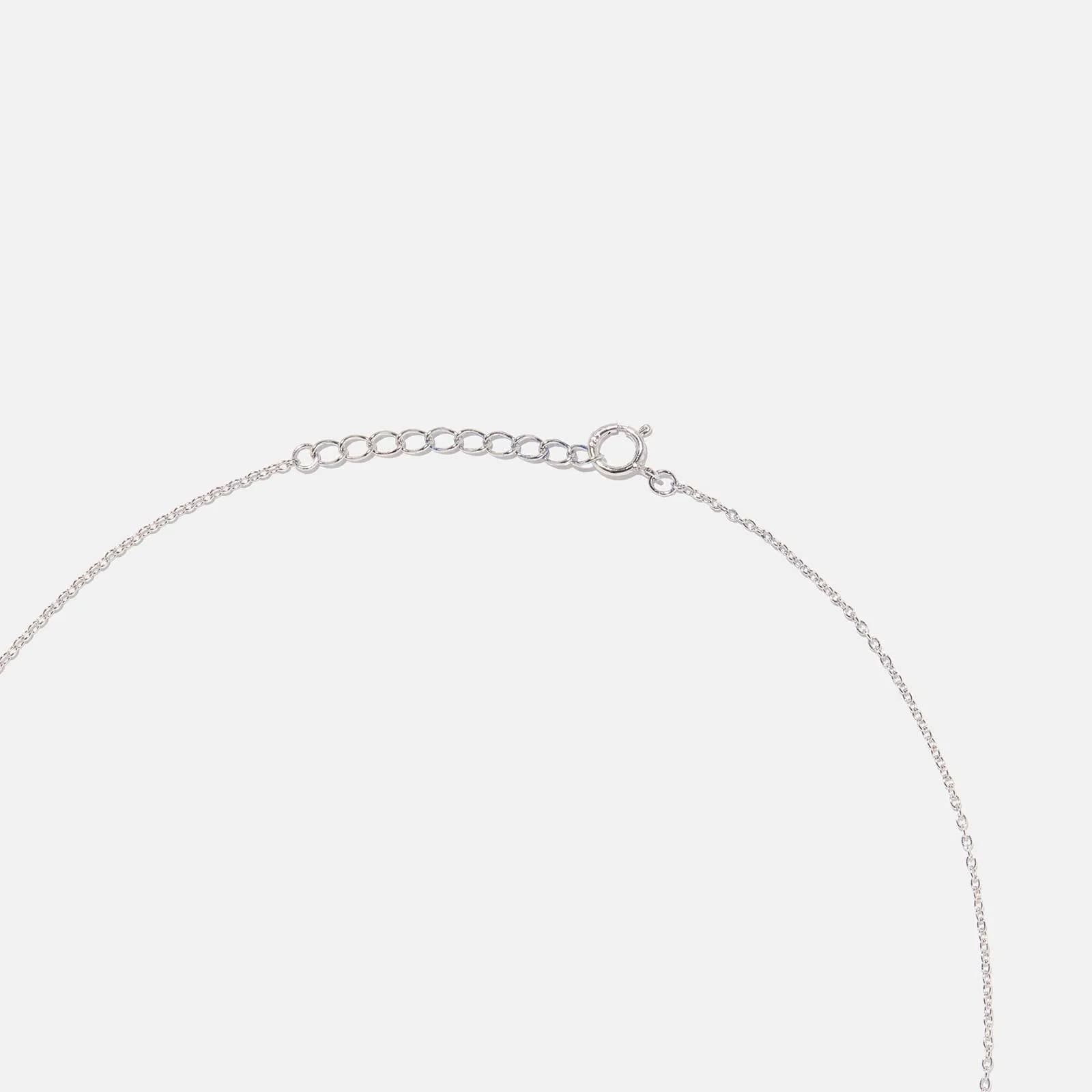 Set i äkta silver halsband & örhängen, hjärtan blommönster 3