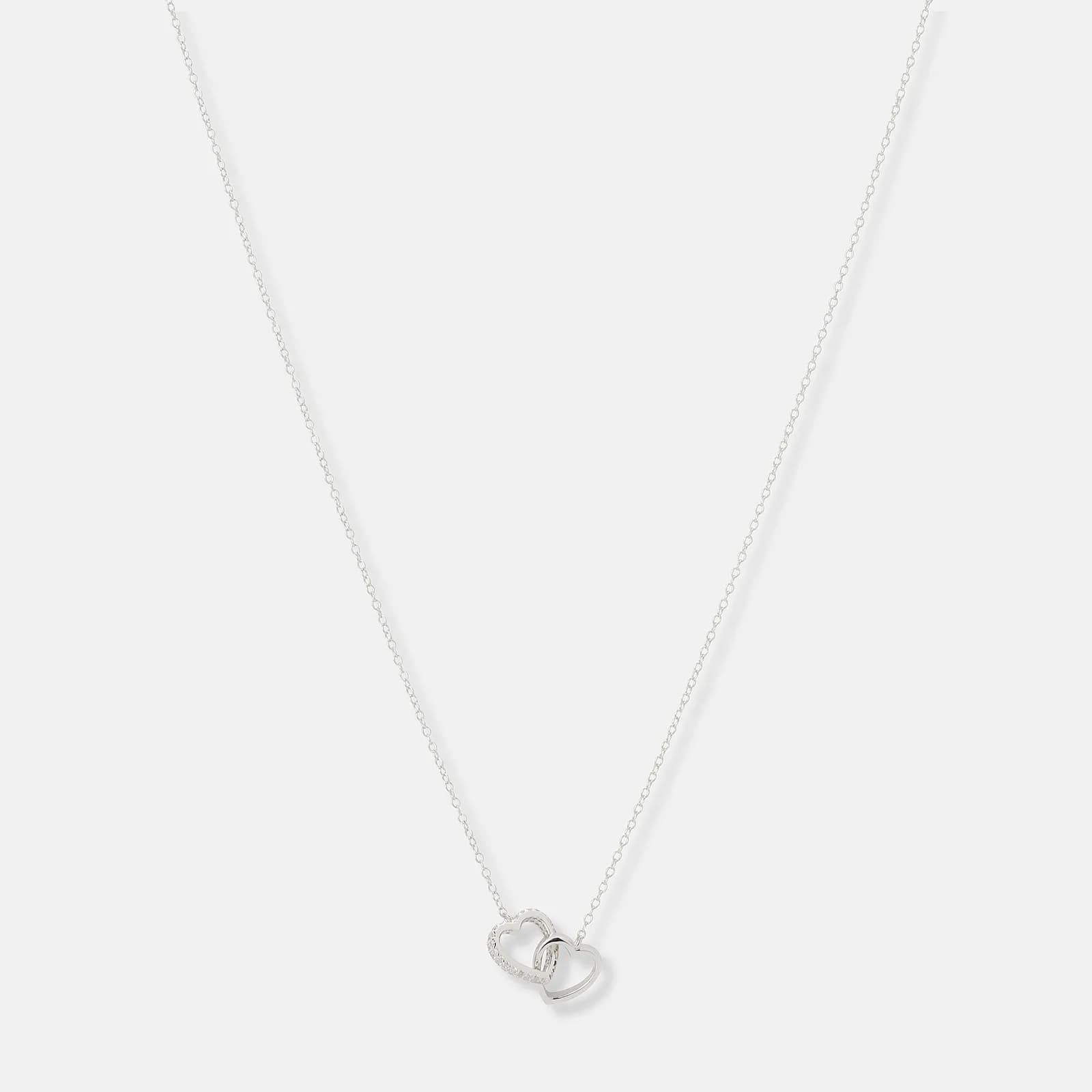 Örhängen & halsband set i äkta silver - länkade hjärtan 2