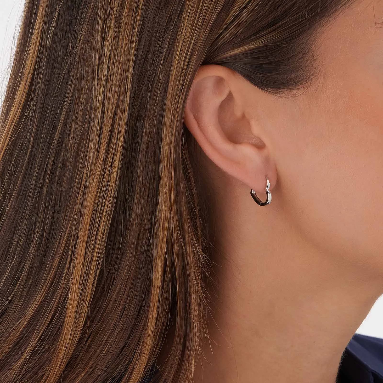 Örhängen & halsband set i äkta silver - länkade hjärtan 4