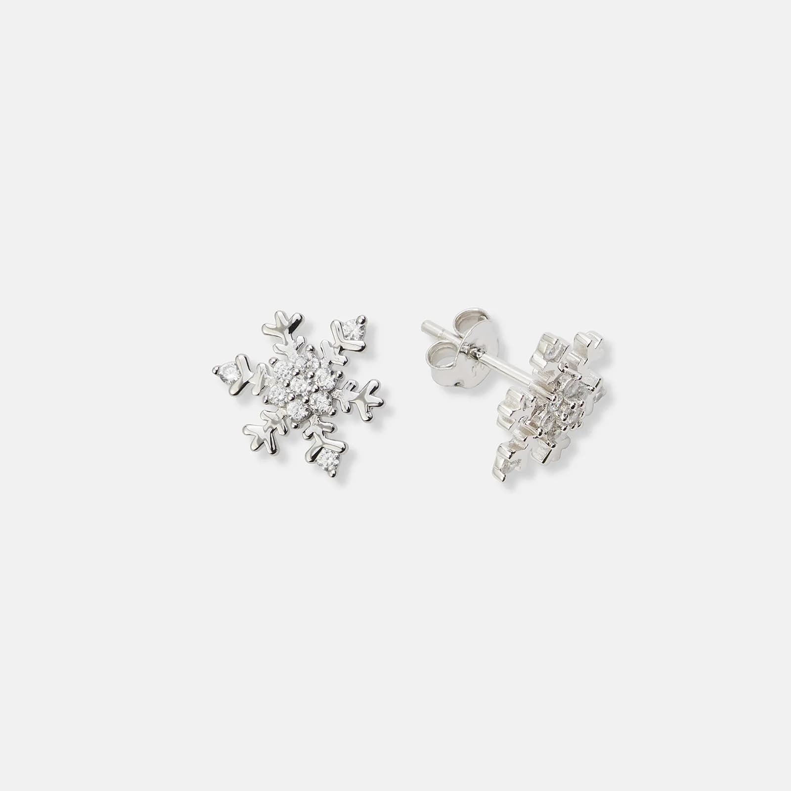 Örhängen & halsband set i äkta silver - snöflingor 3