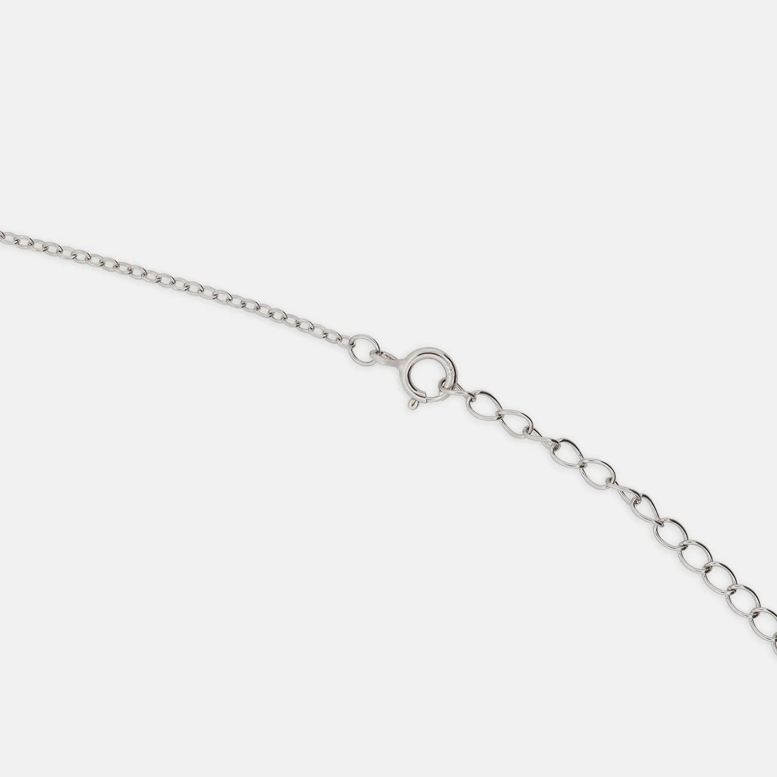 Halsband äkta silver - bicolor hjärta, 42+5 cm 3