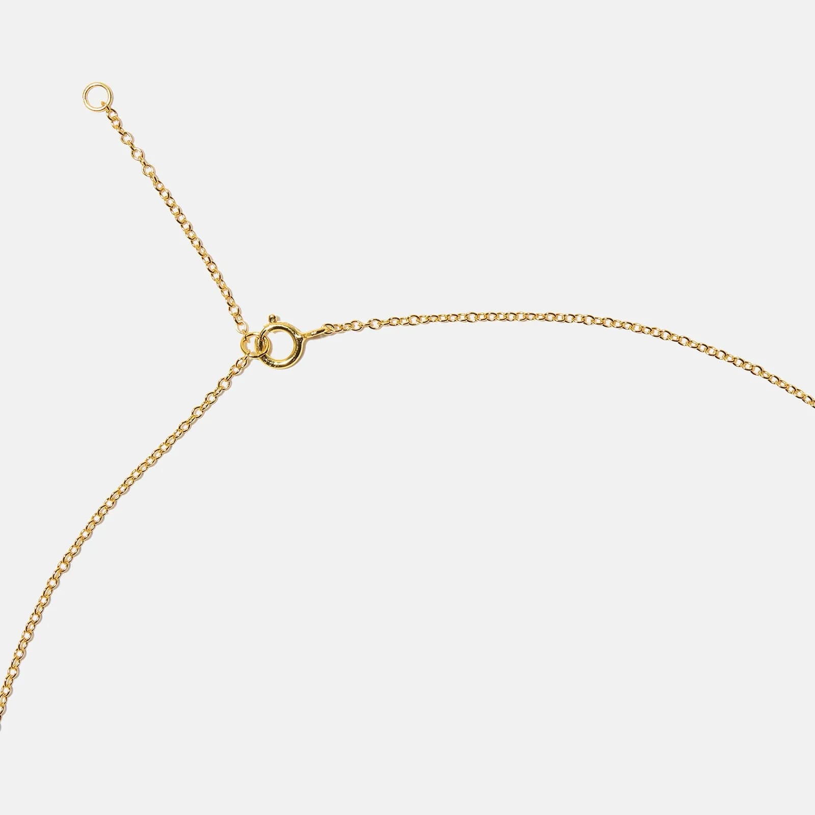 Guldpläterat halsband bokstav A - 42+3 cm 4