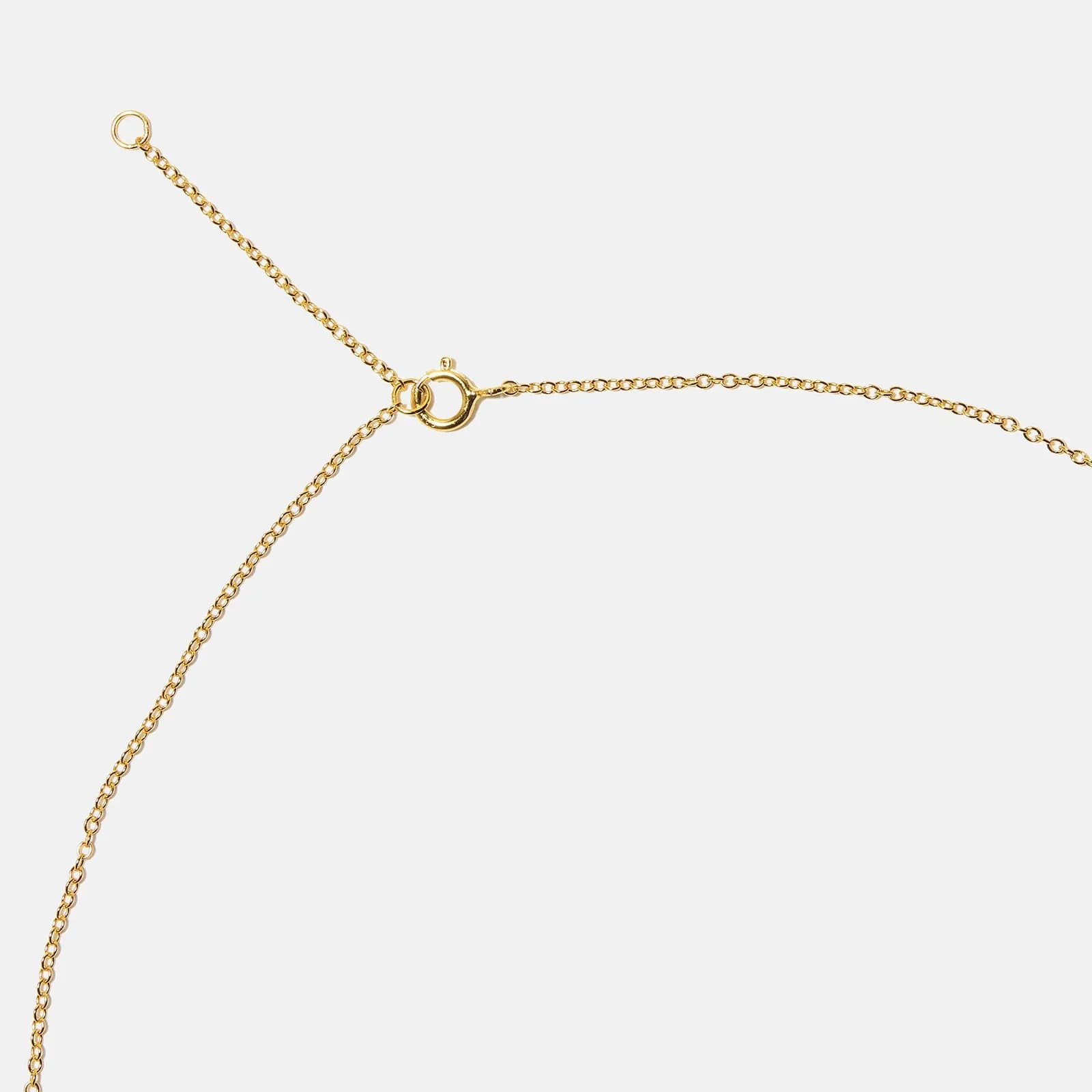 Guldpläterat halsband bokstav B - 42+3 cm 4