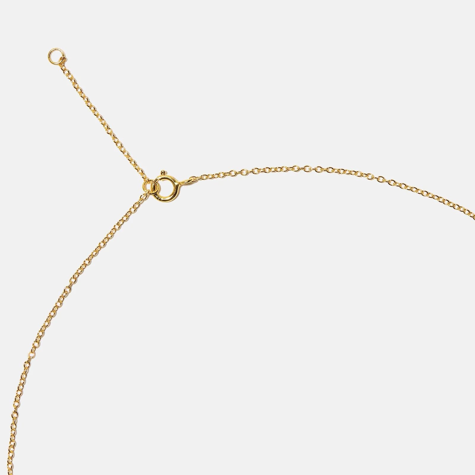 Guldpläterat halsband bokstav D - 42+3 cm 4