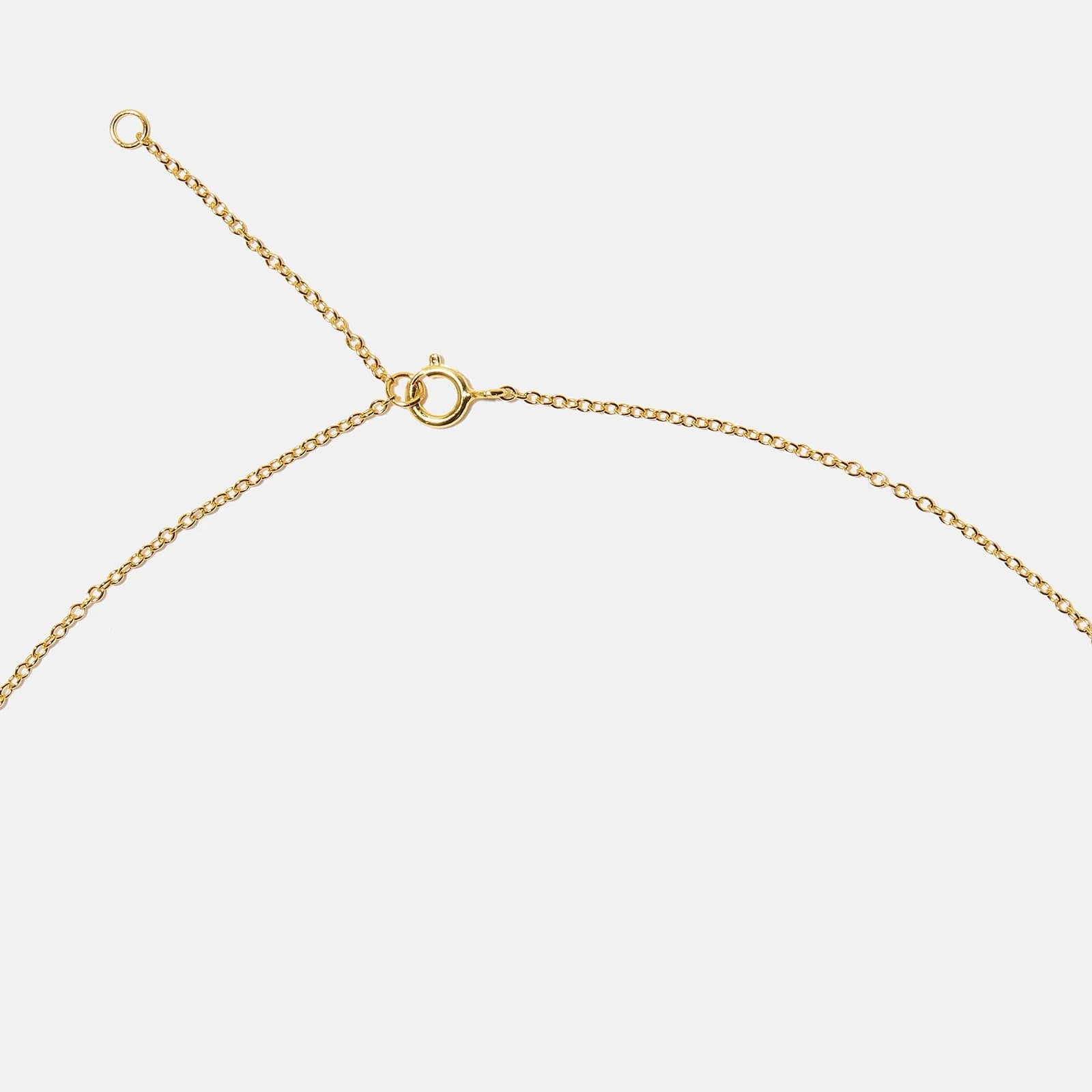 Guldpläterat halsband bokstav E - 42+3 cm 4