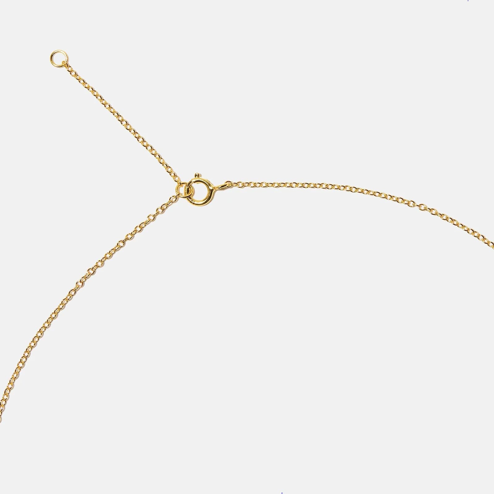 Guldpläterat halsband bokstav F - 42+3 cm 4