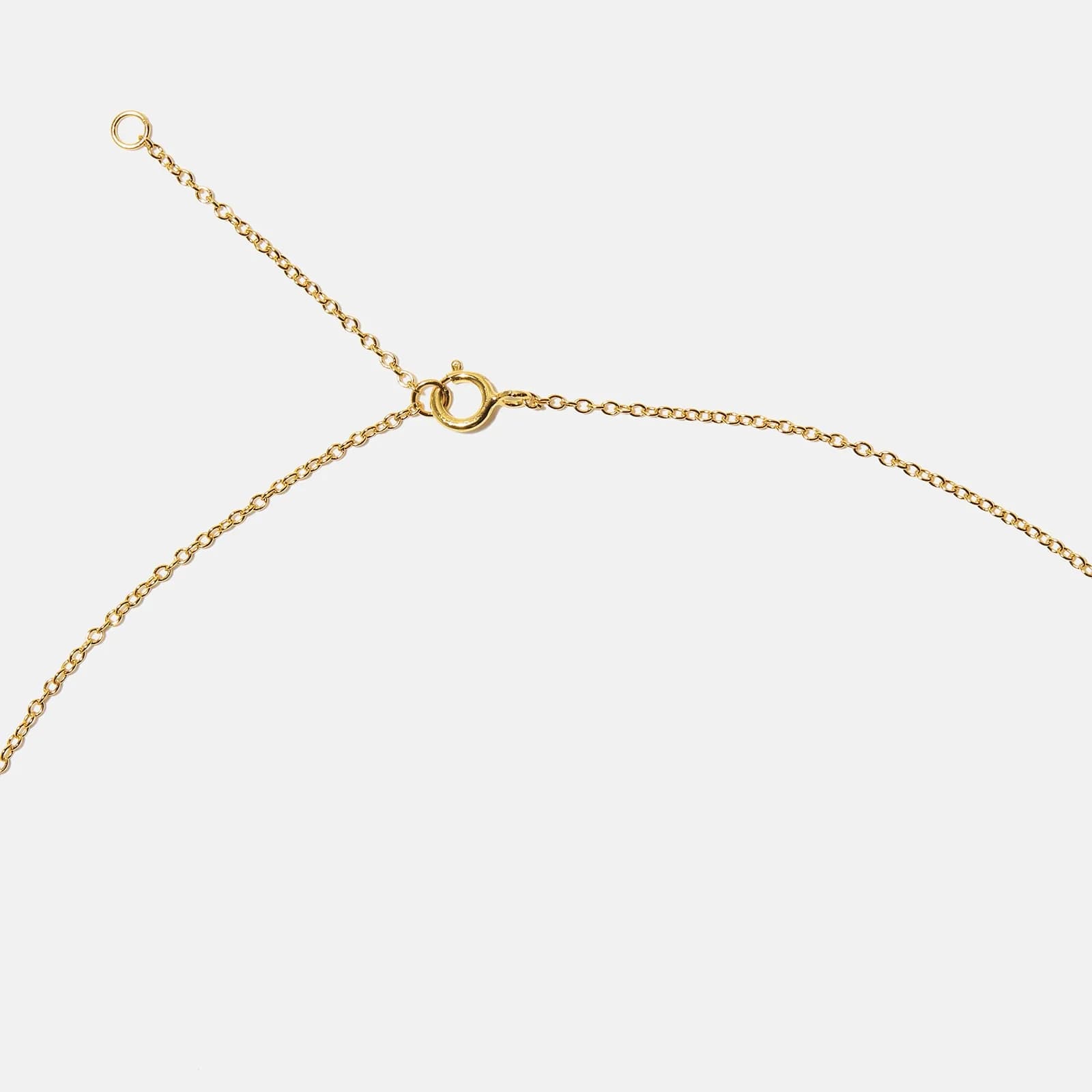 Guldpläterat halsband bokstav G - 42+3 cm 4