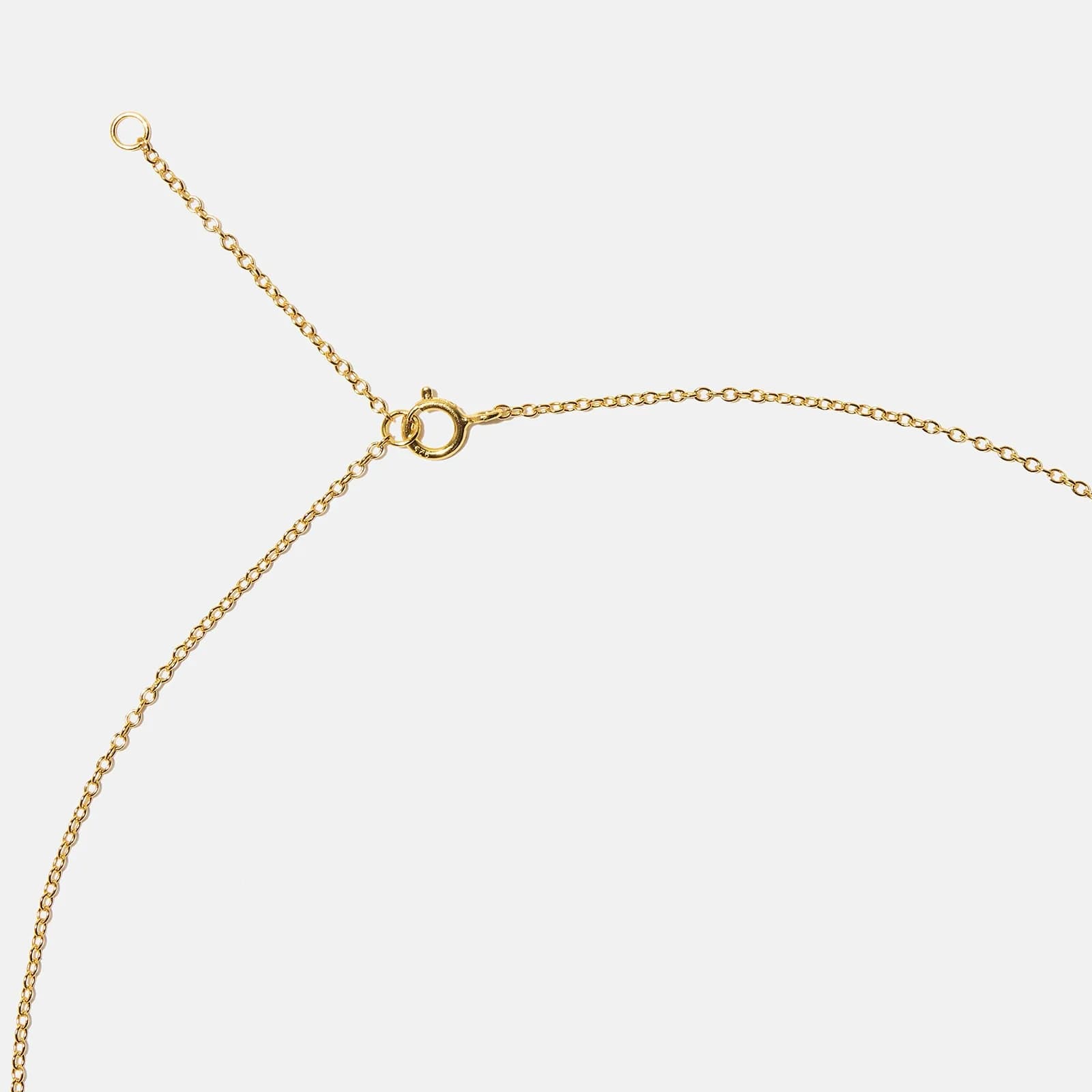 Guldpläterat halsband bokstav H - 42+3 cm 4