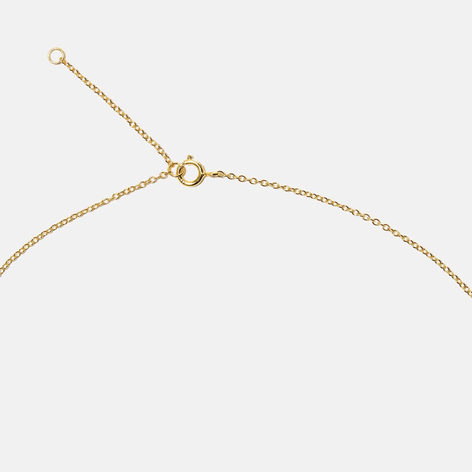 Guldpläterat halsband bokstav I - 42+3 cm 3