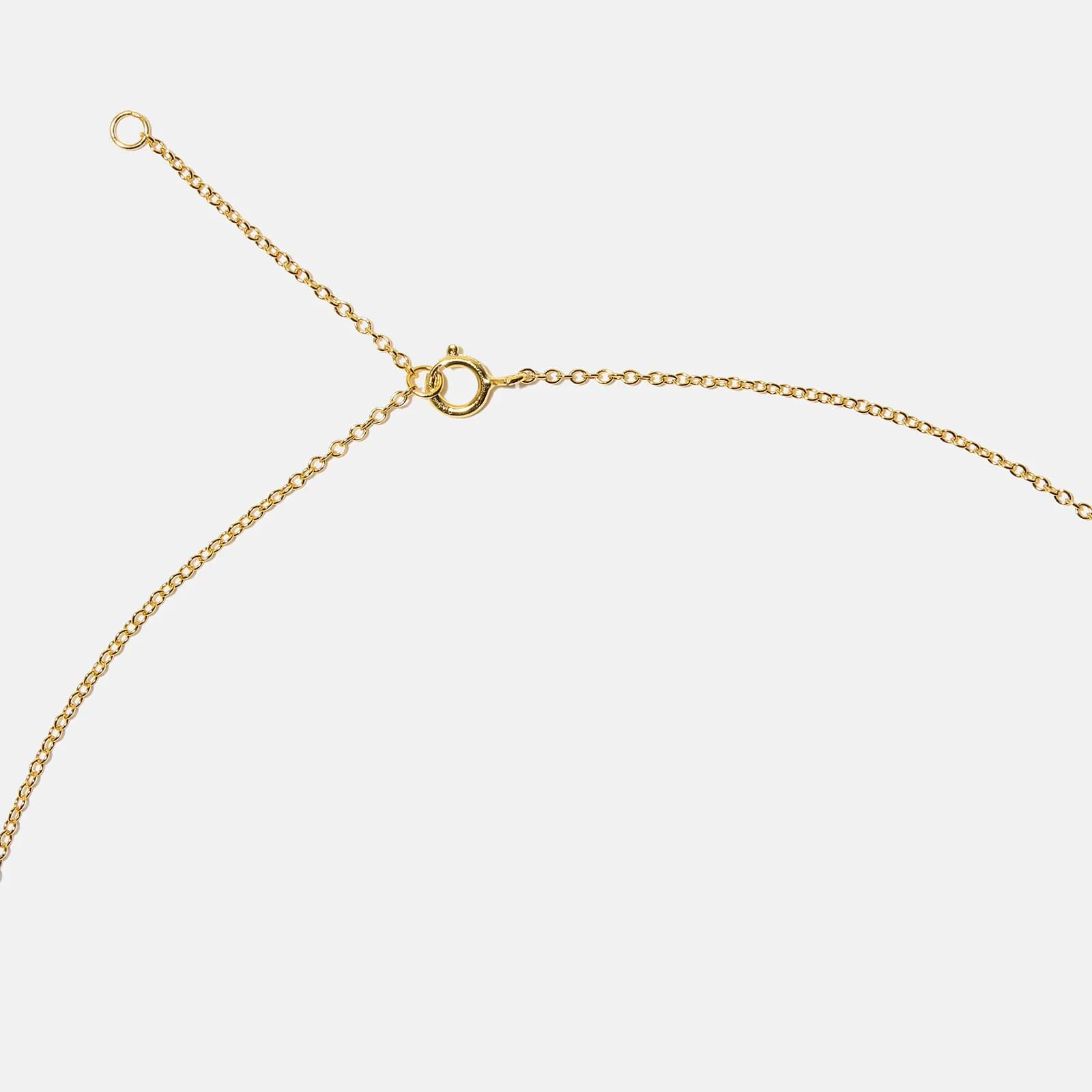 Guldpläterat halsband bokstav J - 42+3 cm 4