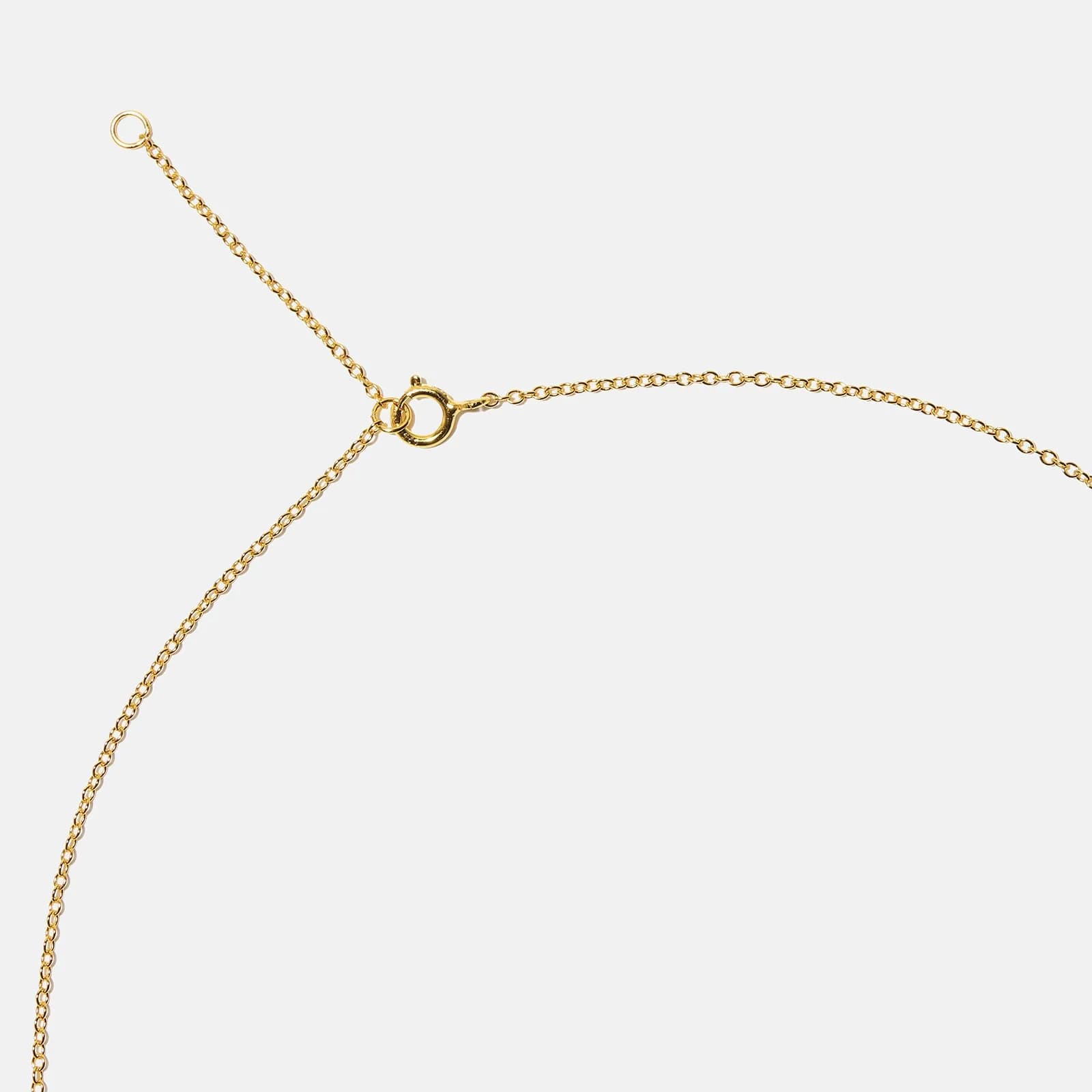 Guldpläterat halsband bokstav K - 42+3 cm 4