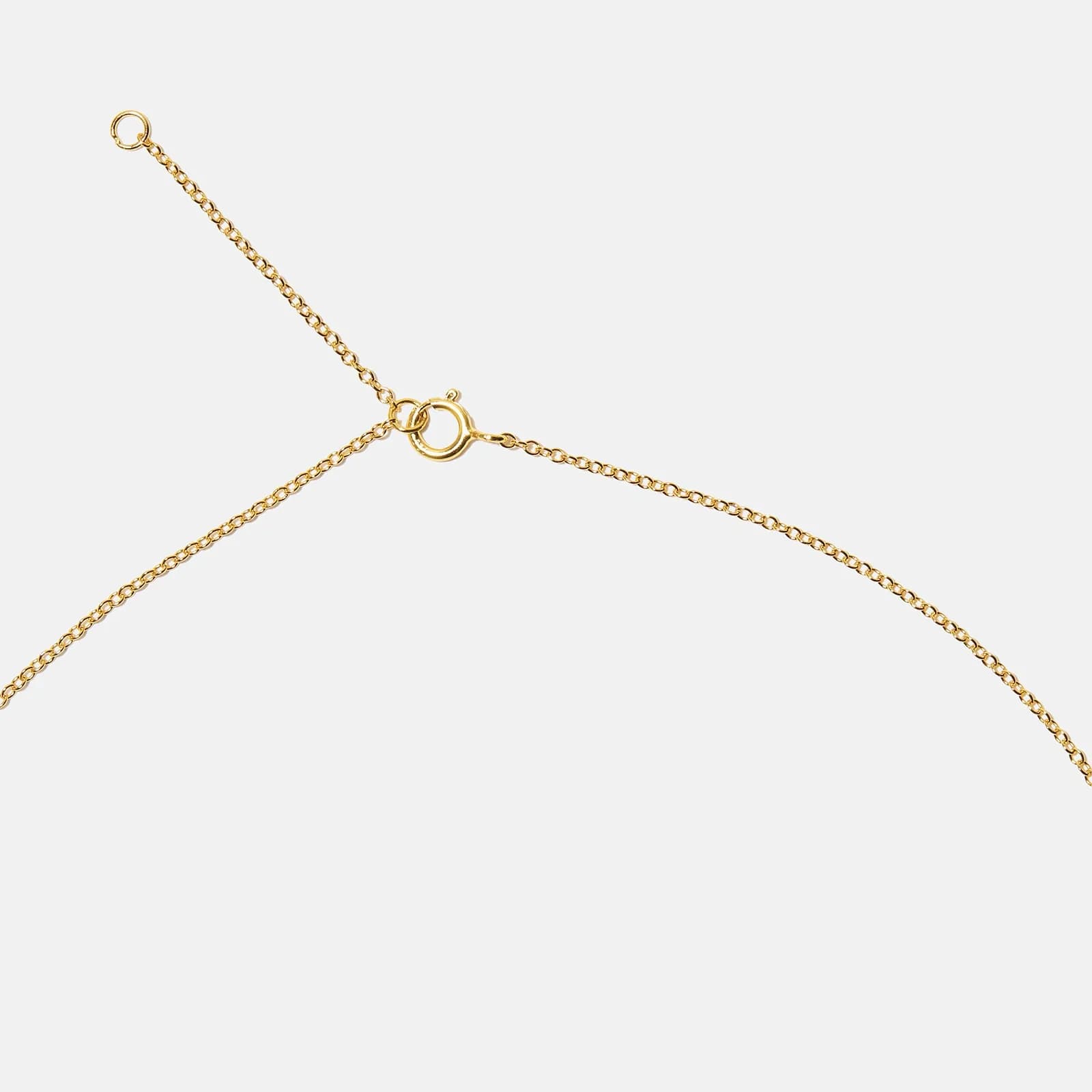 Guldpläterat halsband bokstav L - 42+3 cm 4