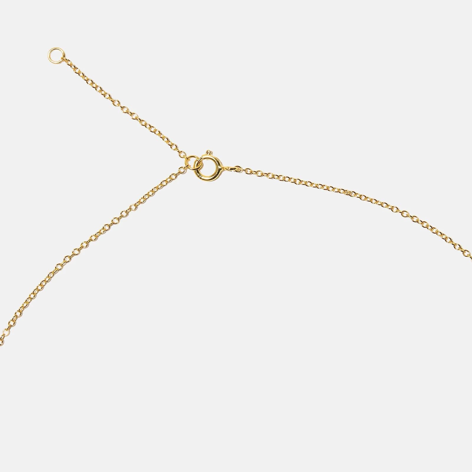 Guldpläterat halsband bokstav M - 42+3 cm 4