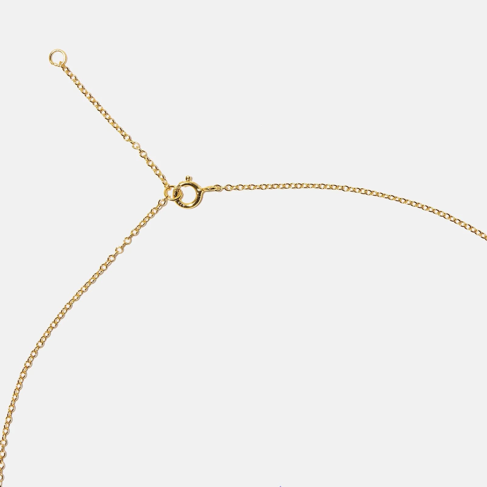 Guldpläterat halsband bokstav N - 42+3 cm 2