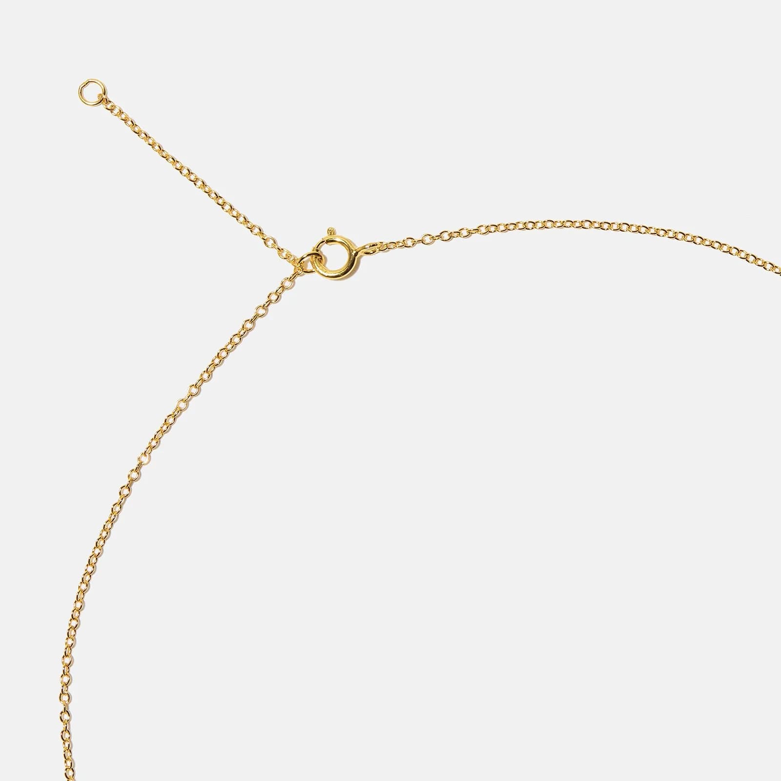 Guldpläterat halsband bokstav P - 42+3 cm 4