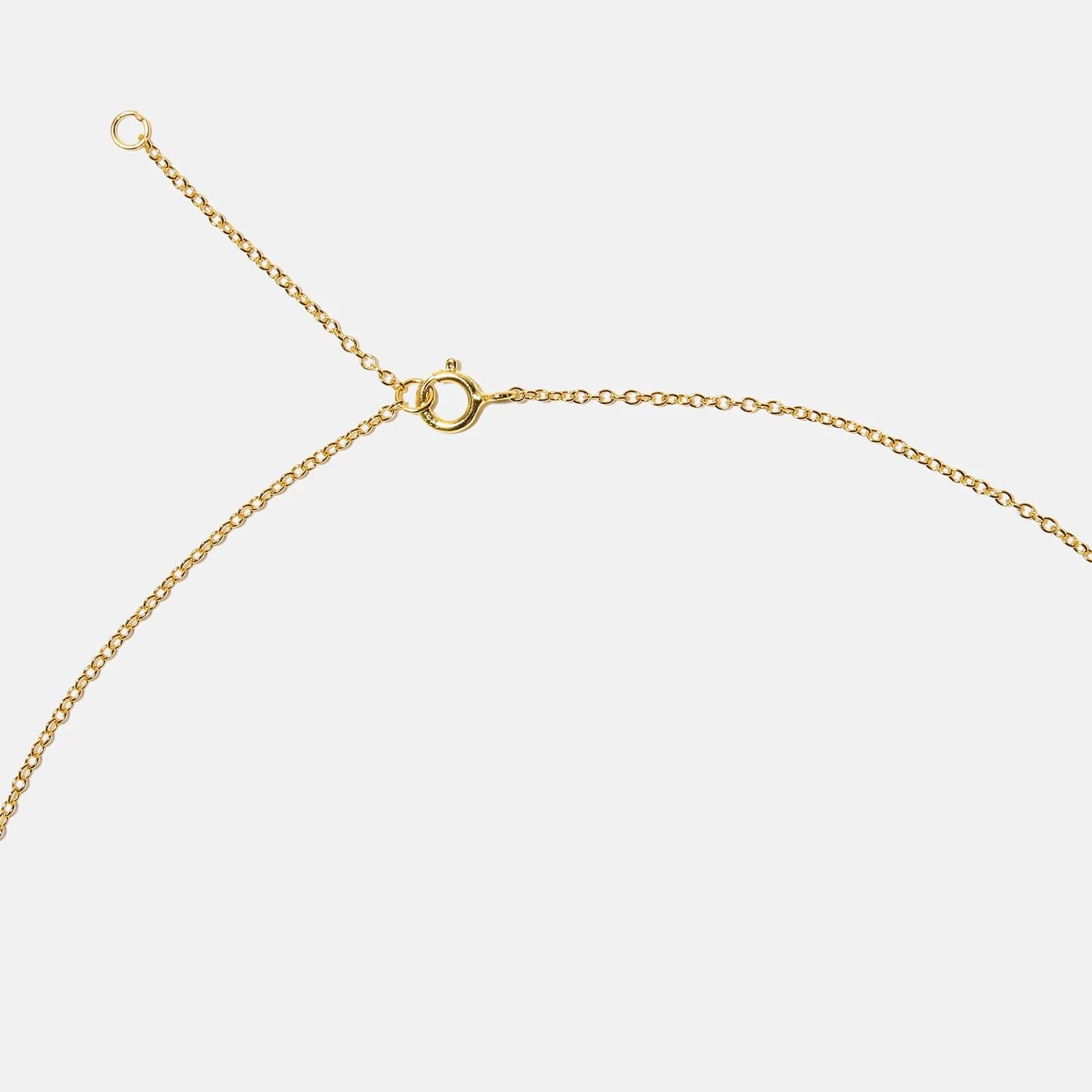 Guldpläterat halsband bokstav Q - 42+3 cm 2