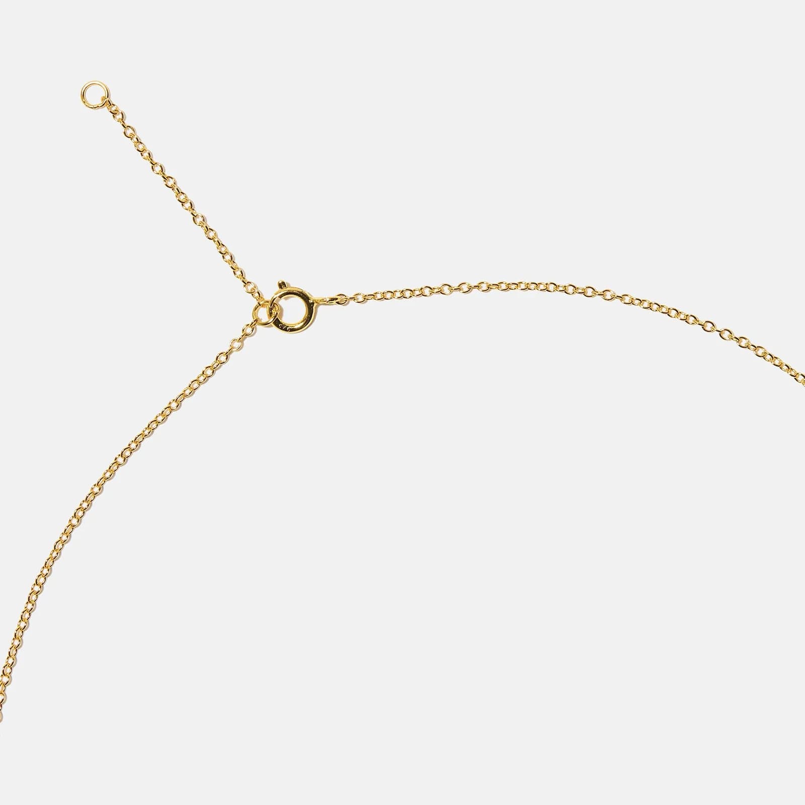 Guldpläterat halsband bokstav R - 42+3 cm 4