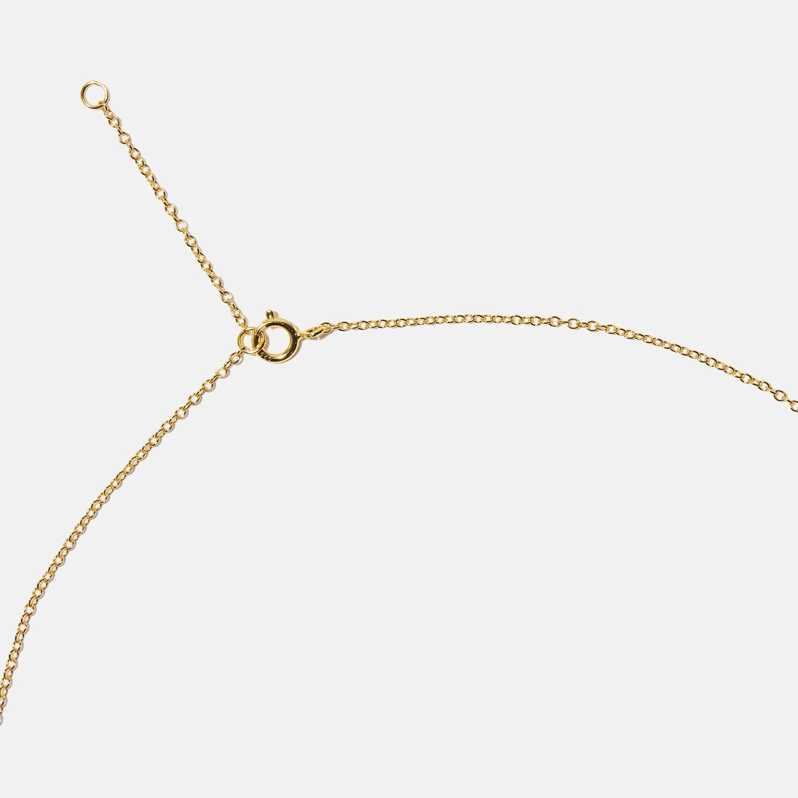 Guldpläterat halsband bokstav S - 42+3 cm 4