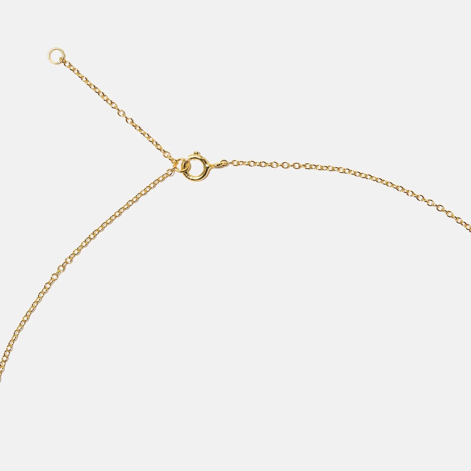 Guldpläterat halsband bokstav T - 42+3 cm 4