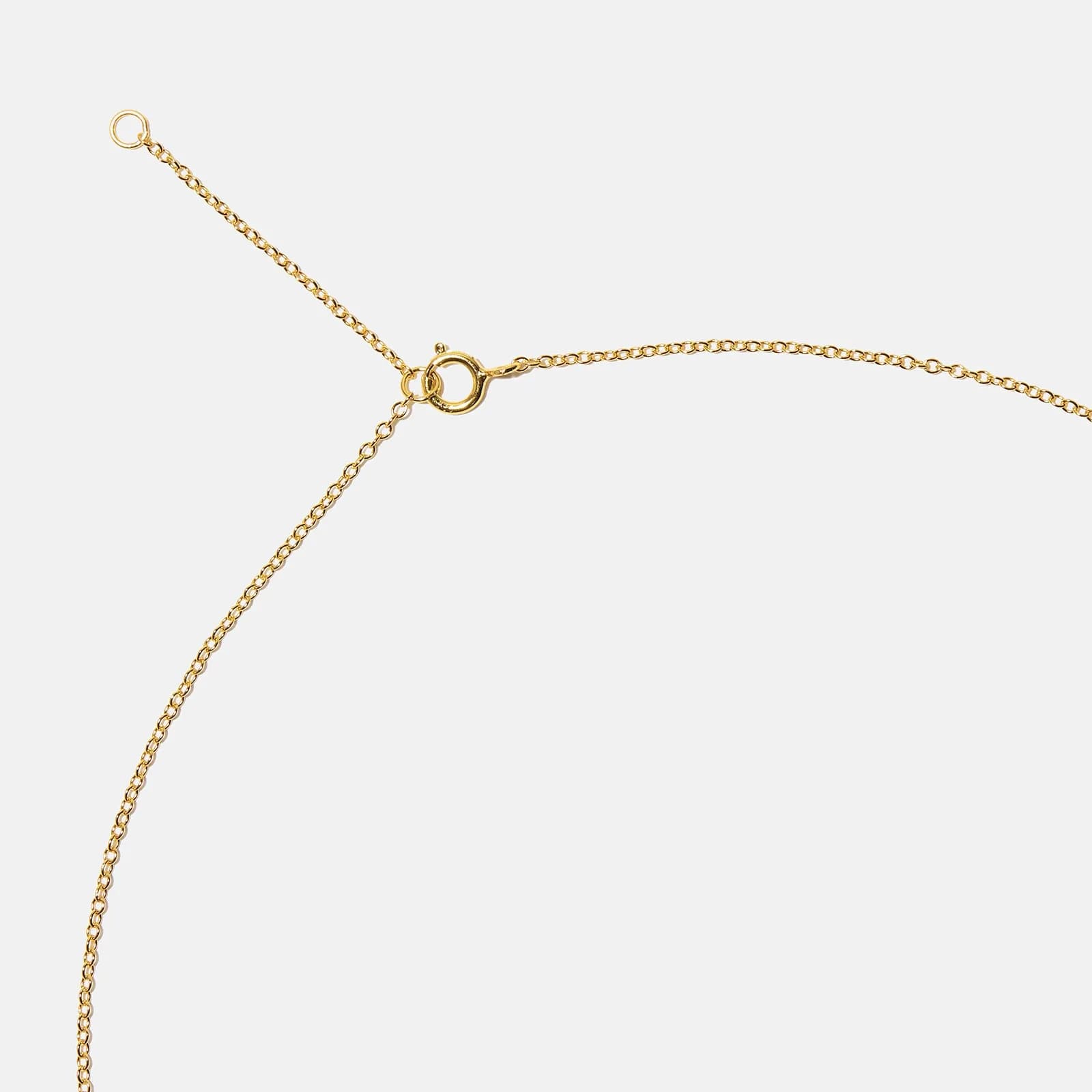 Guldpläterat halsband bokstav U - 42+3 cm 4