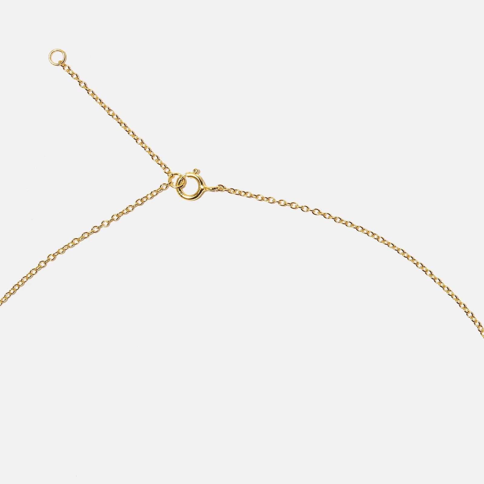 Guldpläterat halsband bokstav V - 42+3 cm 4