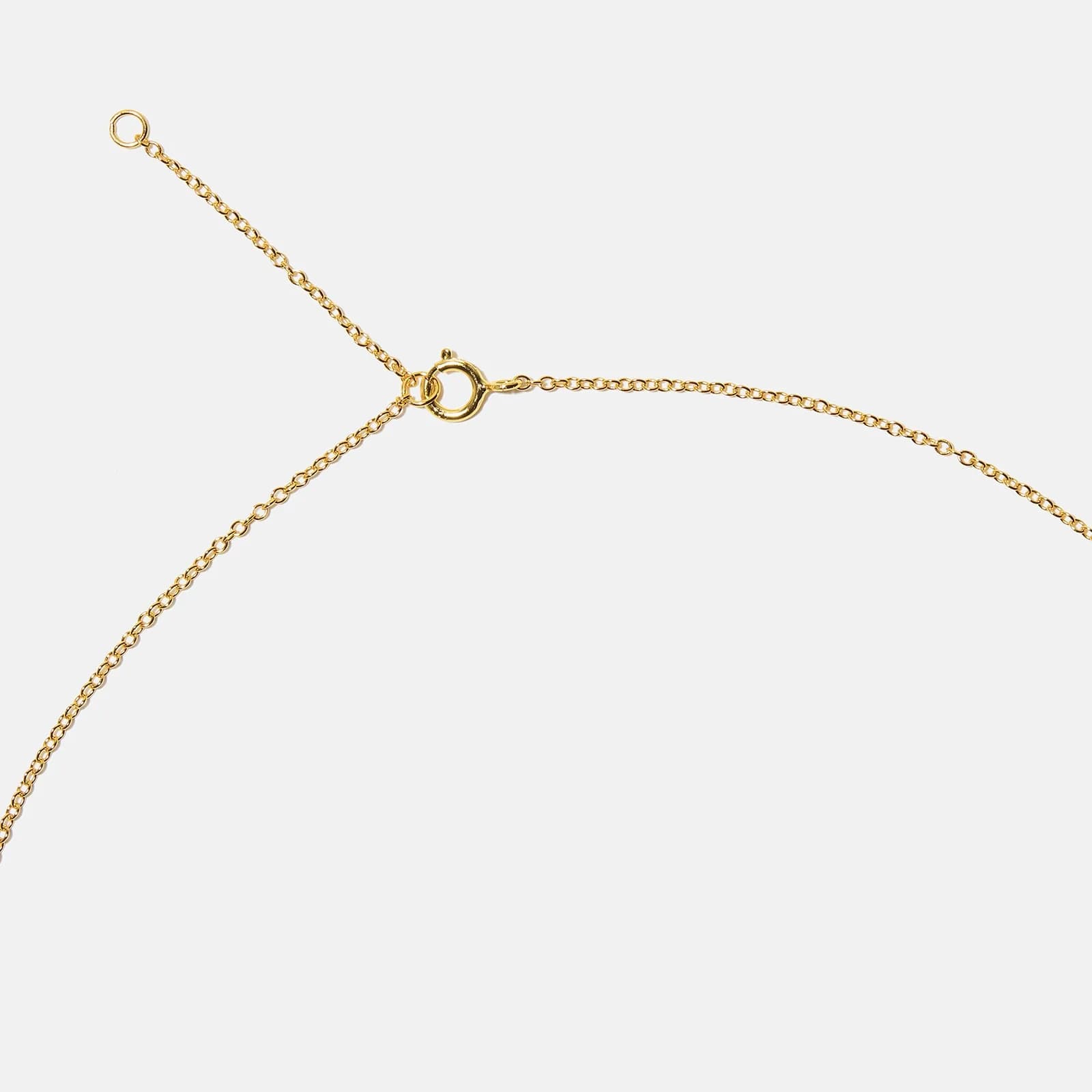 Guldpläterat halsband bokstav X - 42+3 cm 4