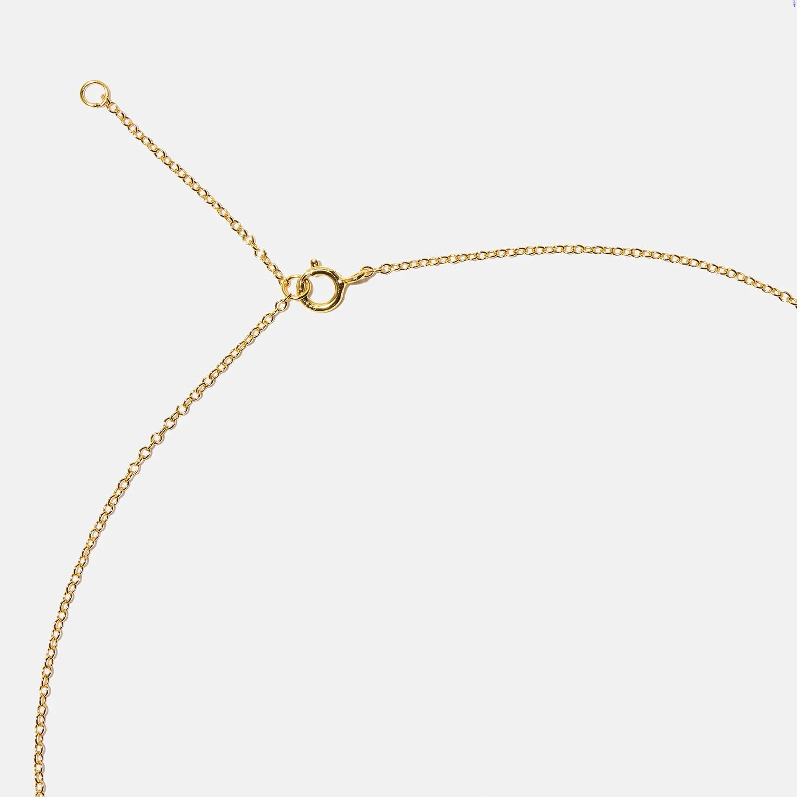 Guldpläterat halsband bokstav Y - 42+3 cm 4