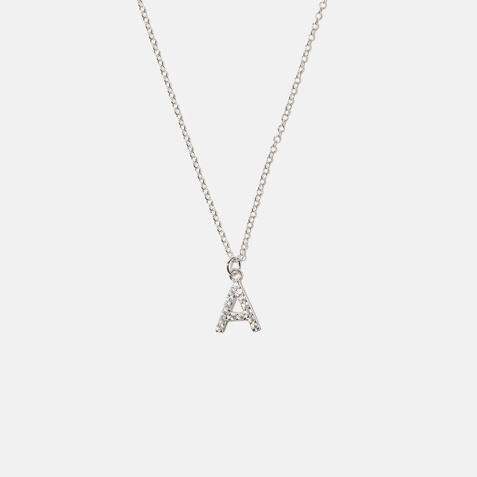 Halsband äkta silver, bokstav A - 42+3 cm 1