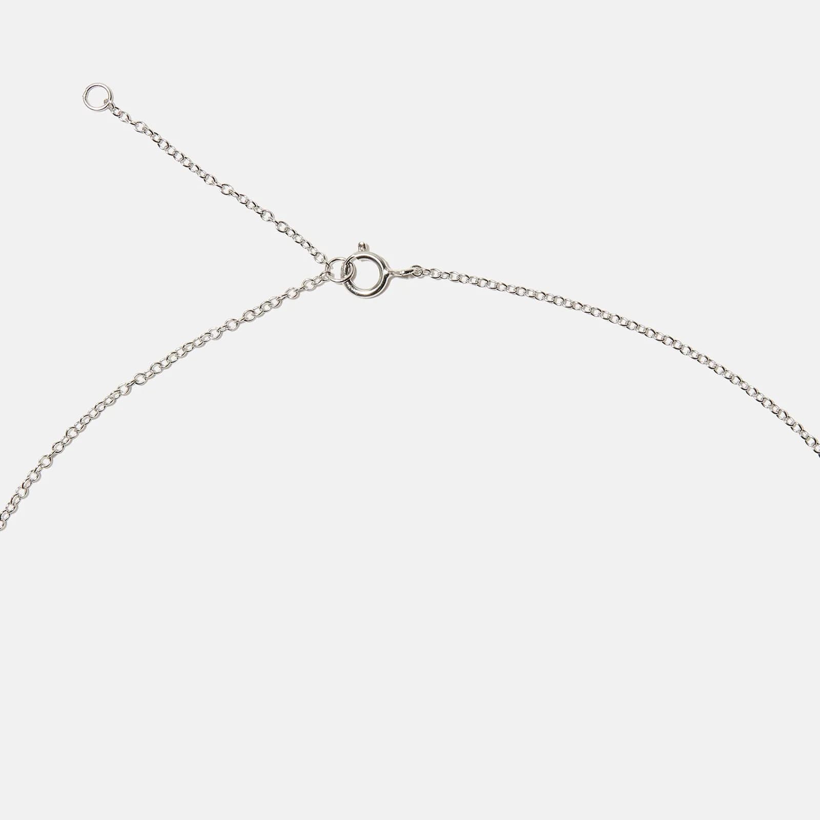 Halsband äkta silver, bokstav B - 42+3 cm 4