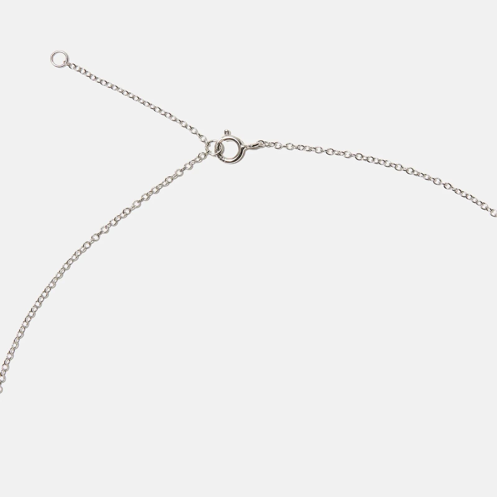 Halsband äkta silver, bokstav D - 42+3 cm 4