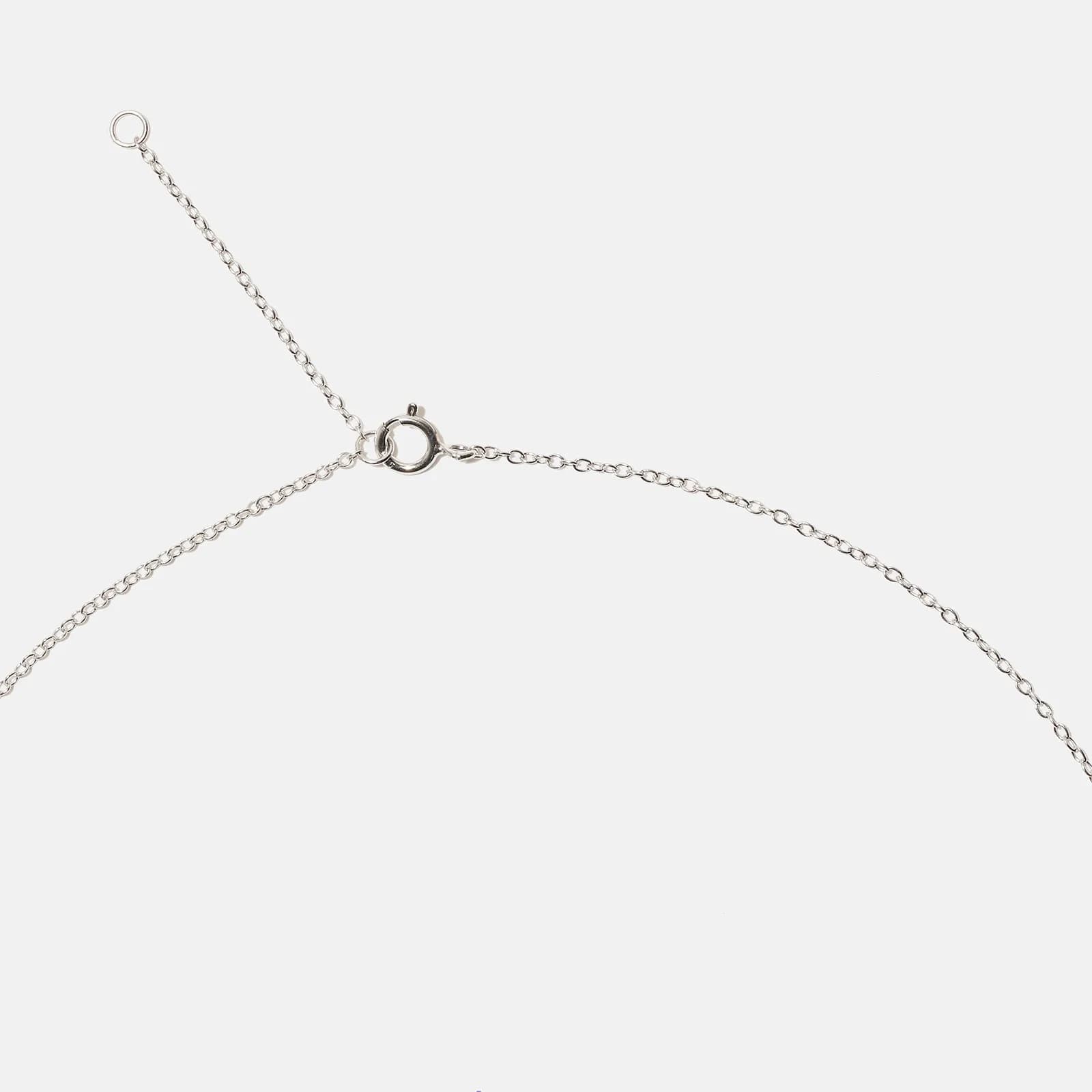 Halsband äkta silver, bokstav E - 42+3 cm 4