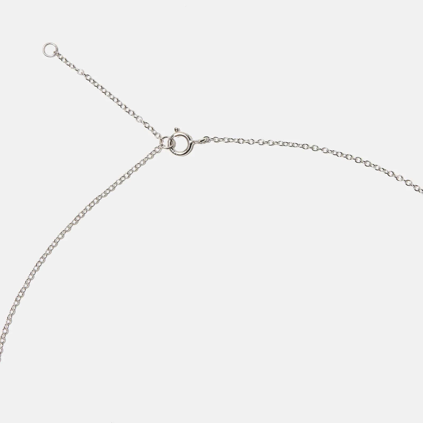 Halsband äkta silver, bokstav F - 42+3 cm 4