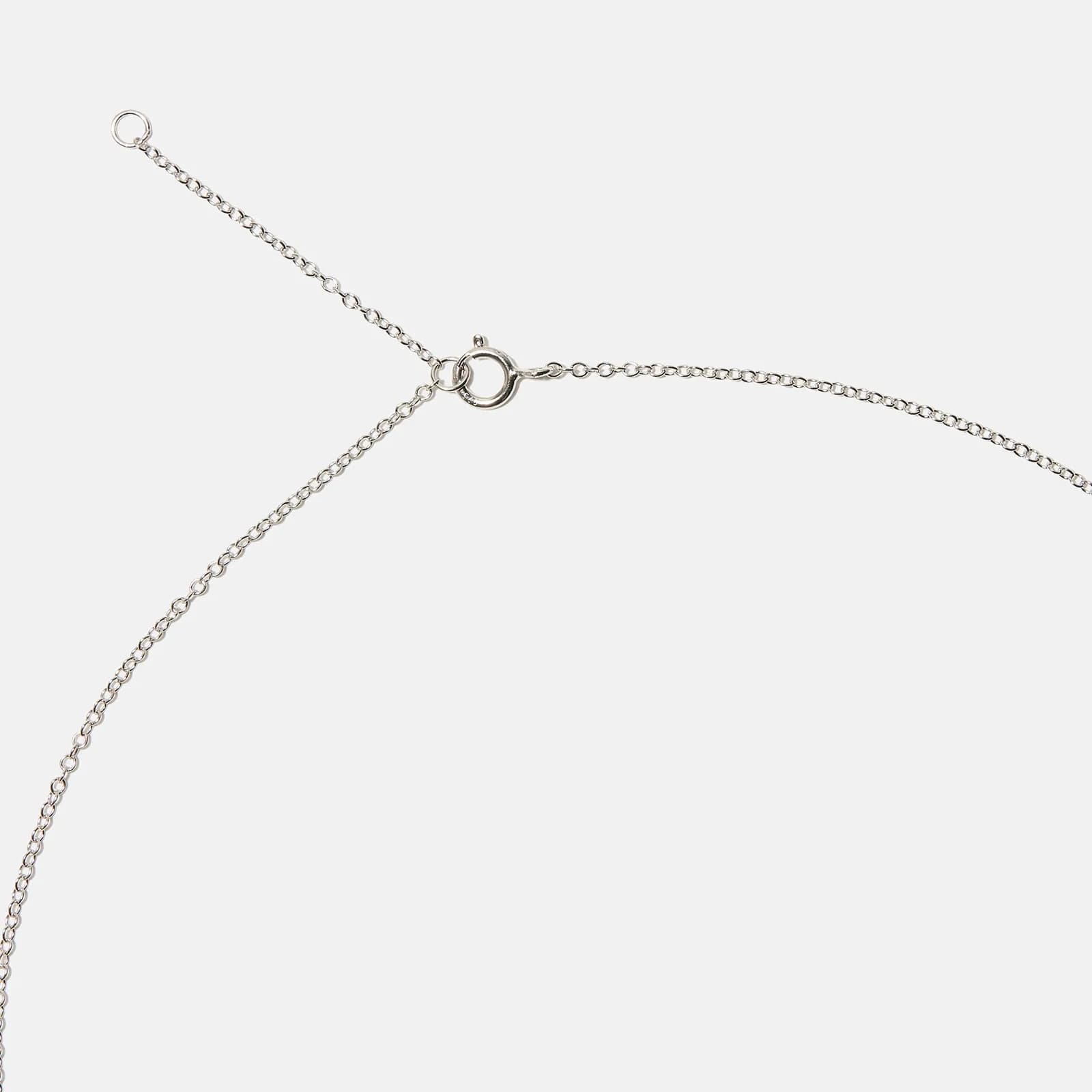 Halsband äkta silver, bokstav H - 42+3 cm 4
