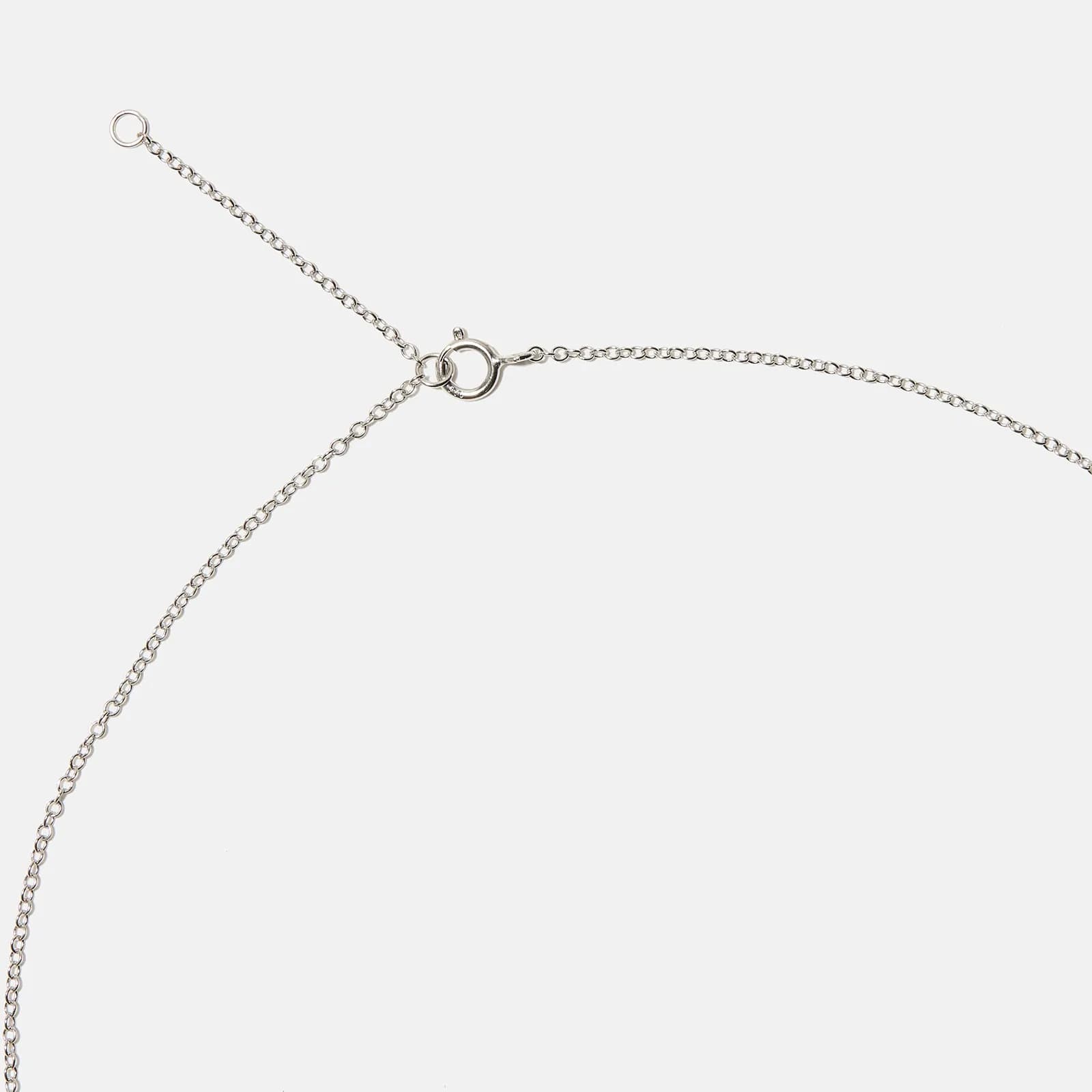 Halsband äkta silver, bokstav K - 42+3 cm 4