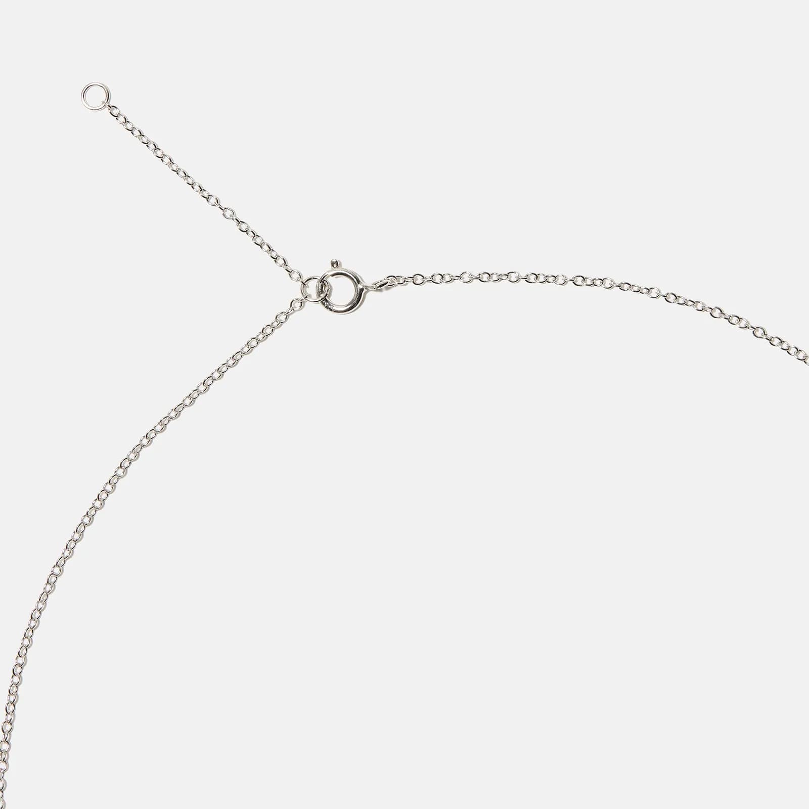 Halsband äkta silver, bokstav M - 42+3 cm 4