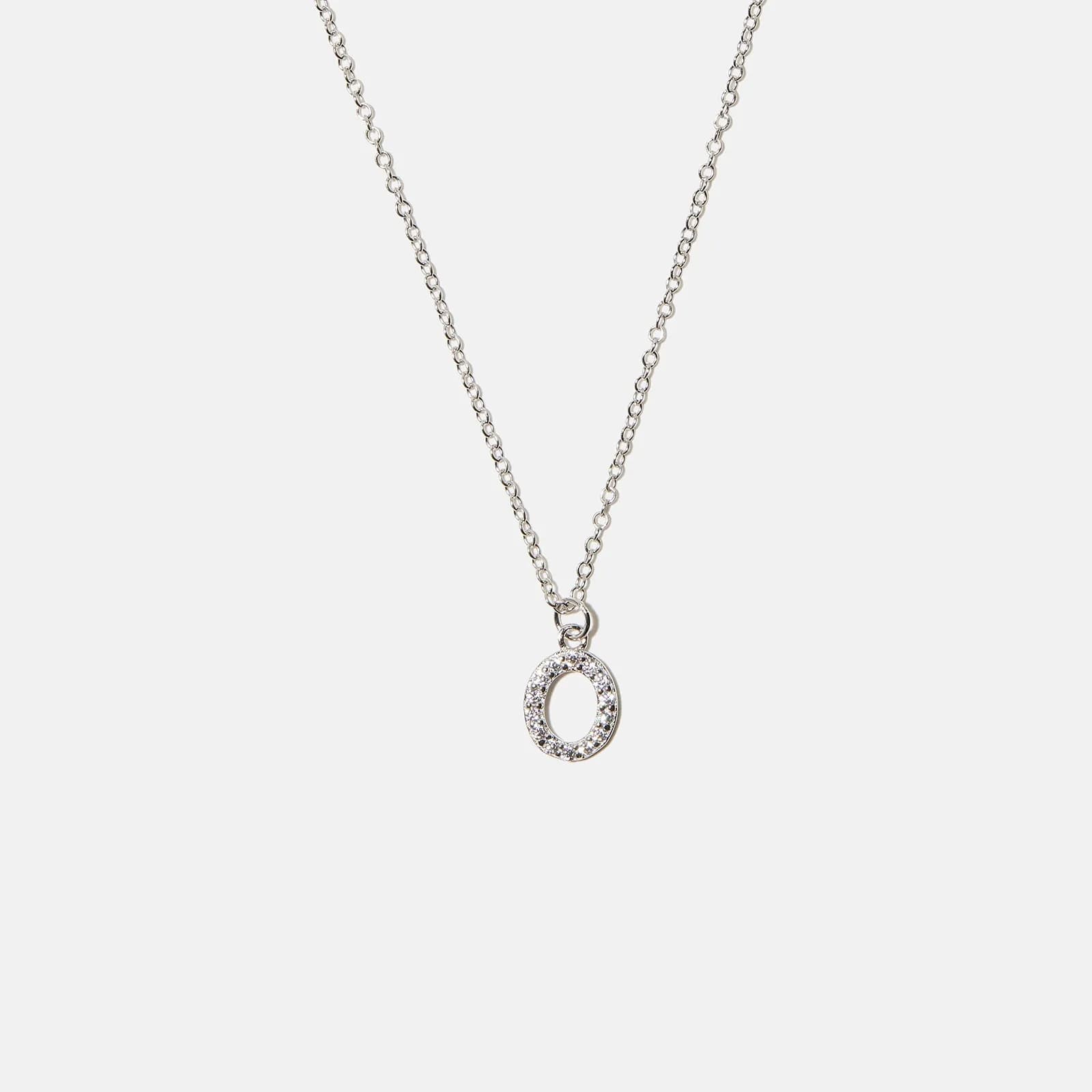 Halsband äkta silver, bokstav O - 42+3 cm 1