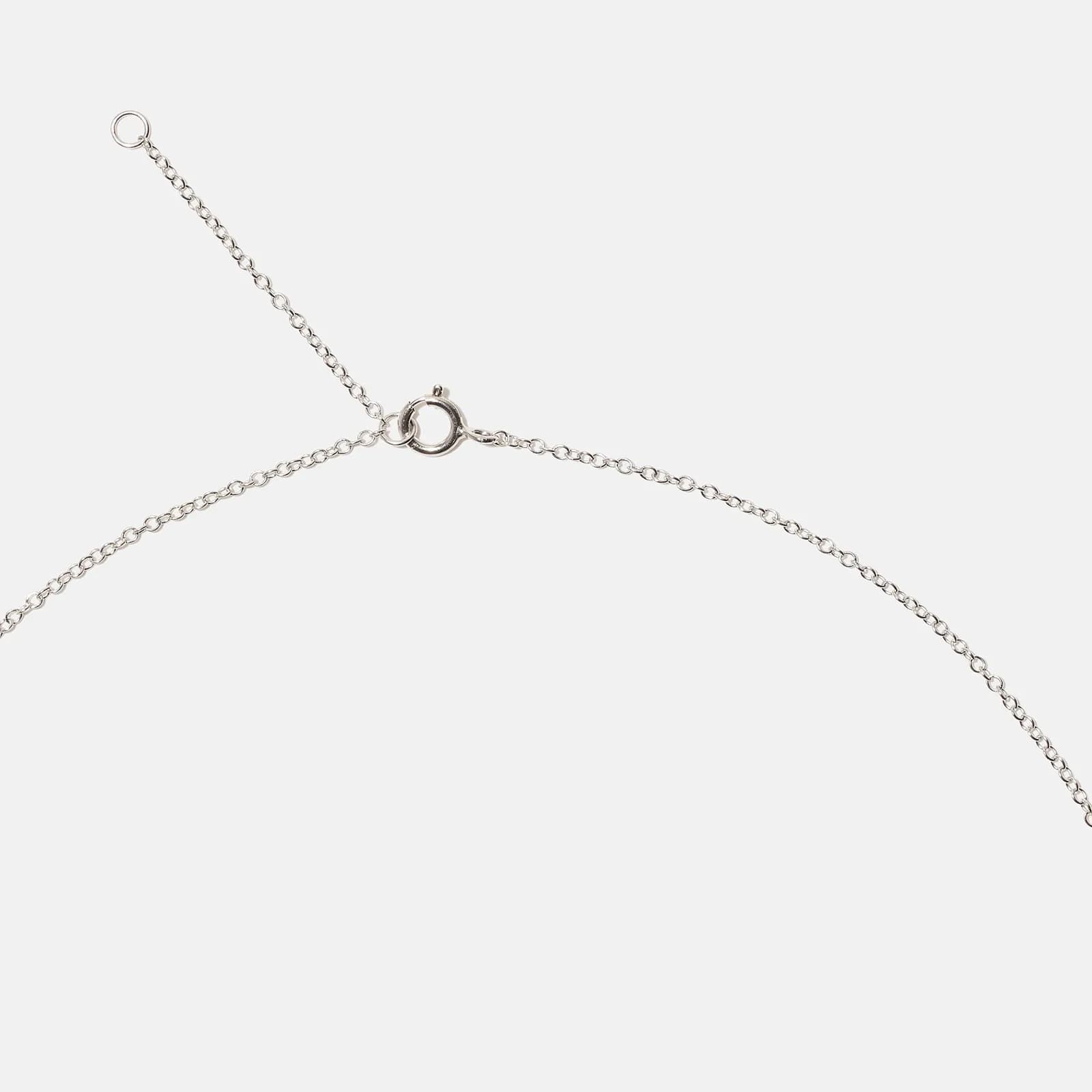 Halsband äkta silver, bokstav P - 42+3 cm 4