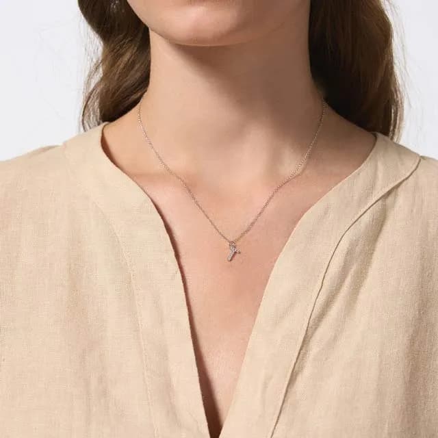 Halsband äkta silver - 42+3 cm 2