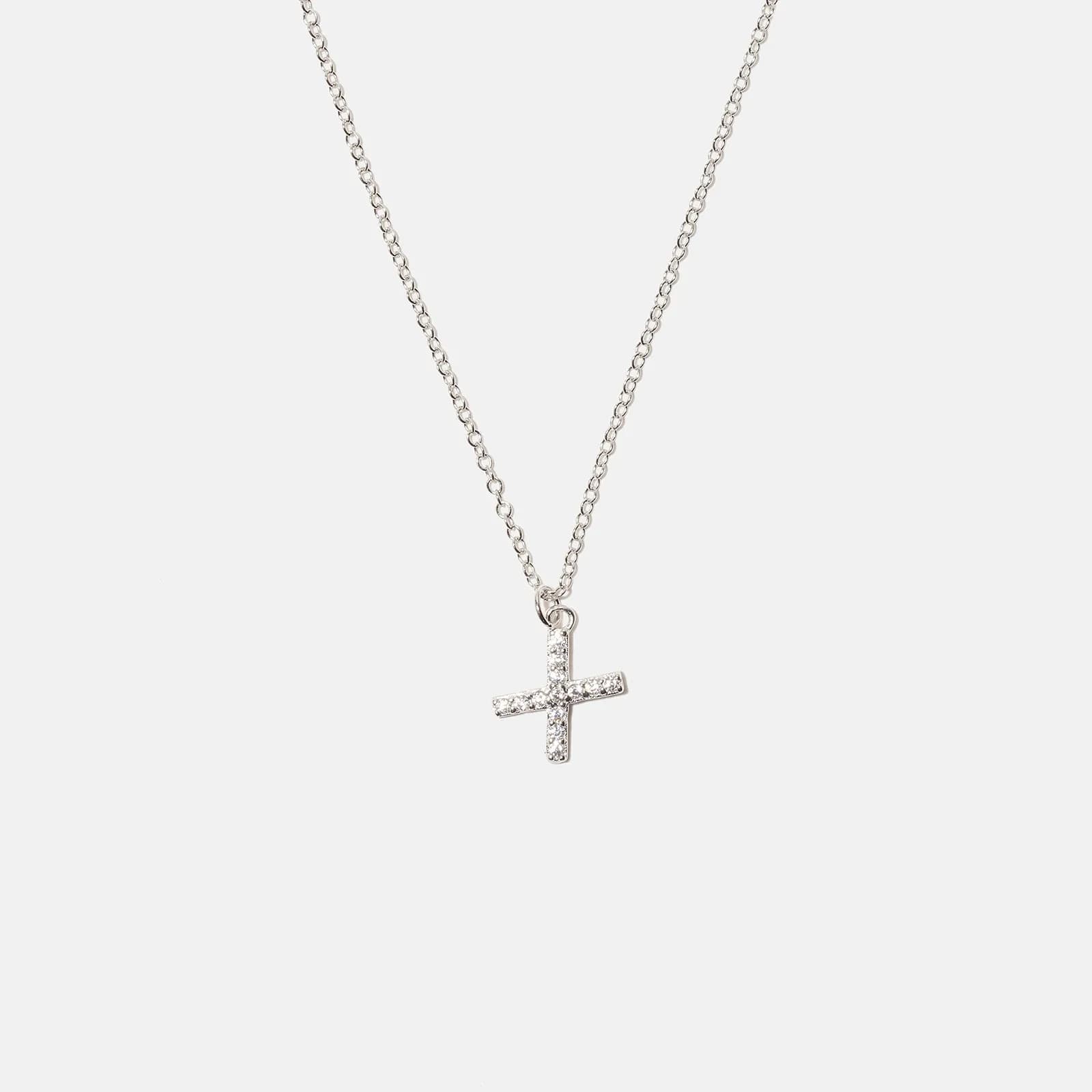 Halsband äkta silver, bokstav X - 42+3 cm