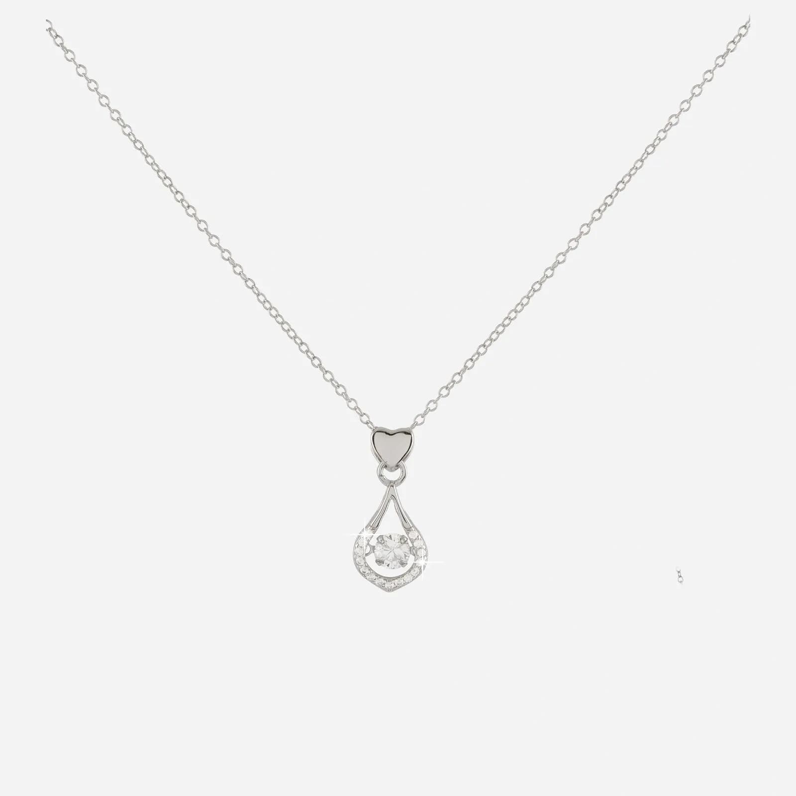 Silverhalsband droppe & hjärta 42+3 cm 1