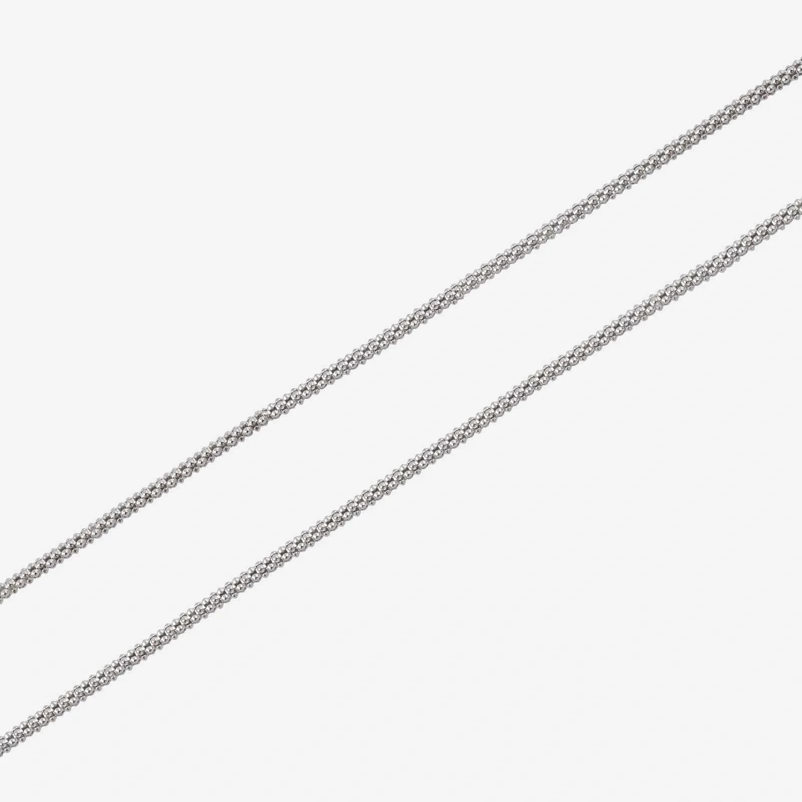 Silverhalsband popcornlänk - 1,8 mm 1