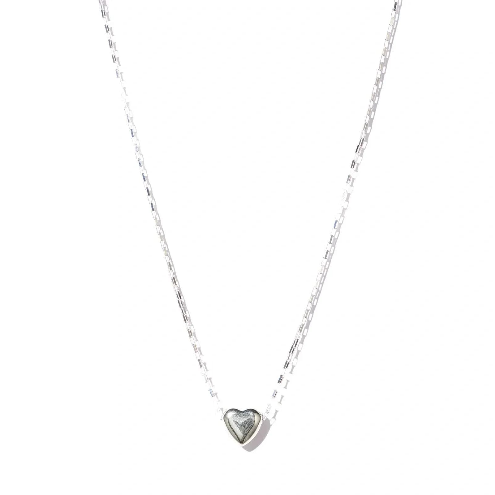 Halsband äkta silver - hänge hjärta