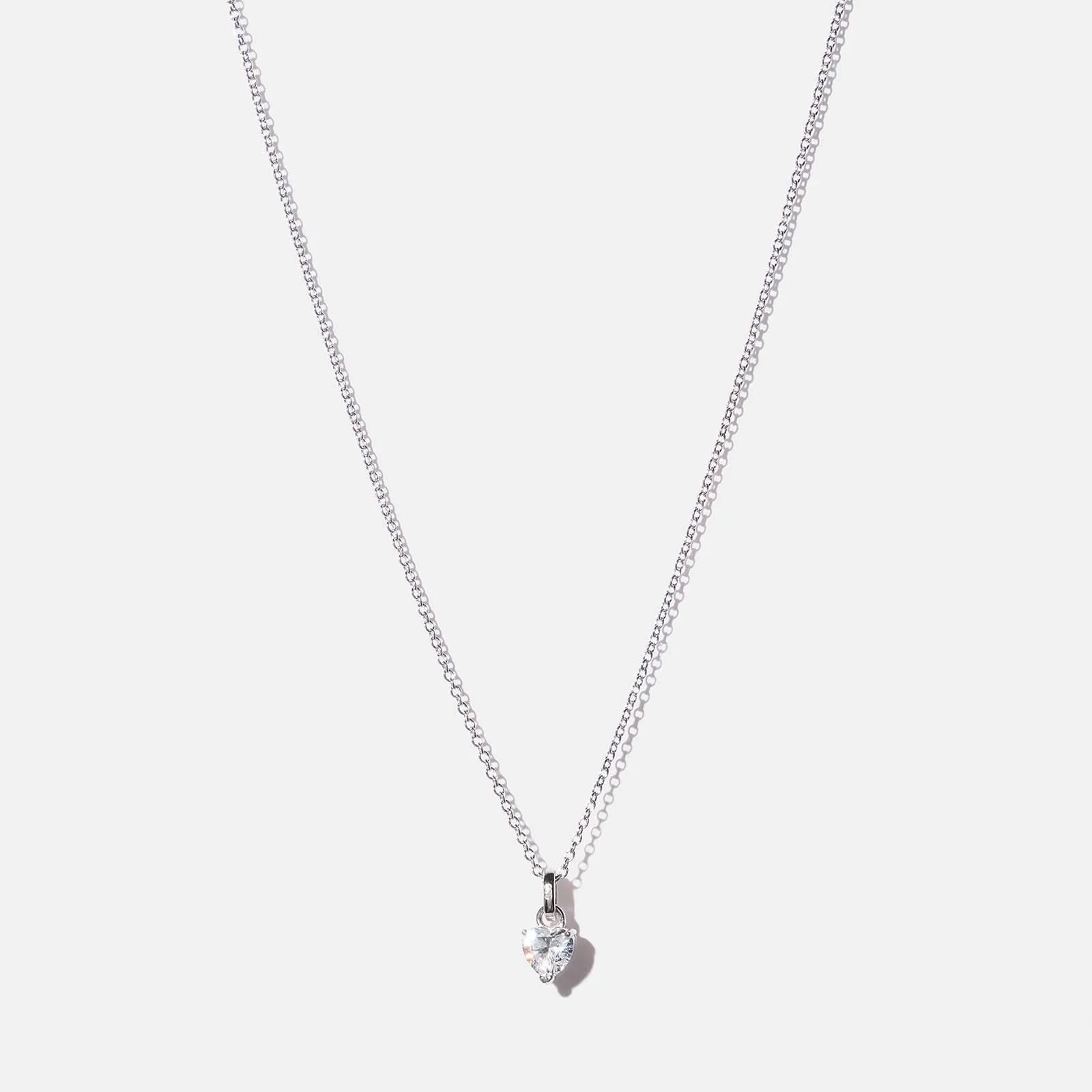 Halsband i äkta silver - hänge hjärta 1