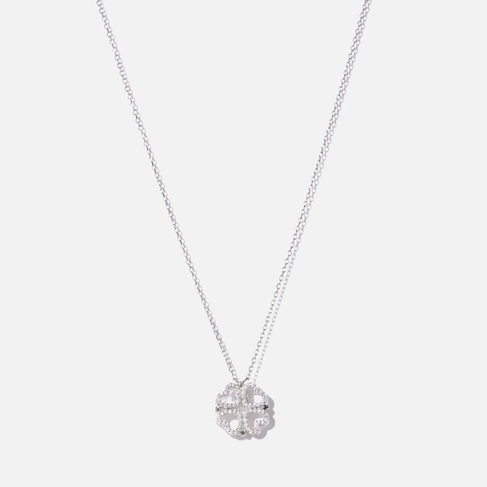 Halsband i äkta silver - hänge fyrklöver 1