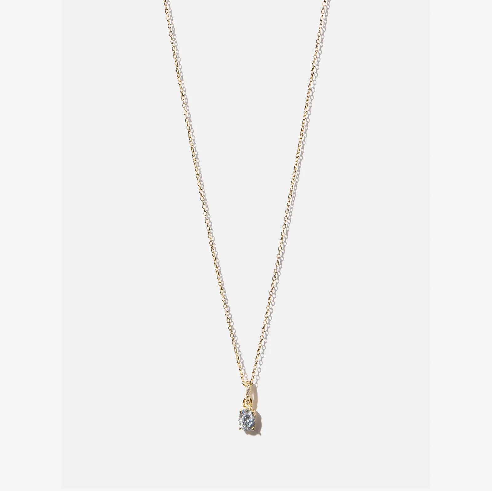Halsband guldpläterat silver - hänge Kubisk Zirkonia