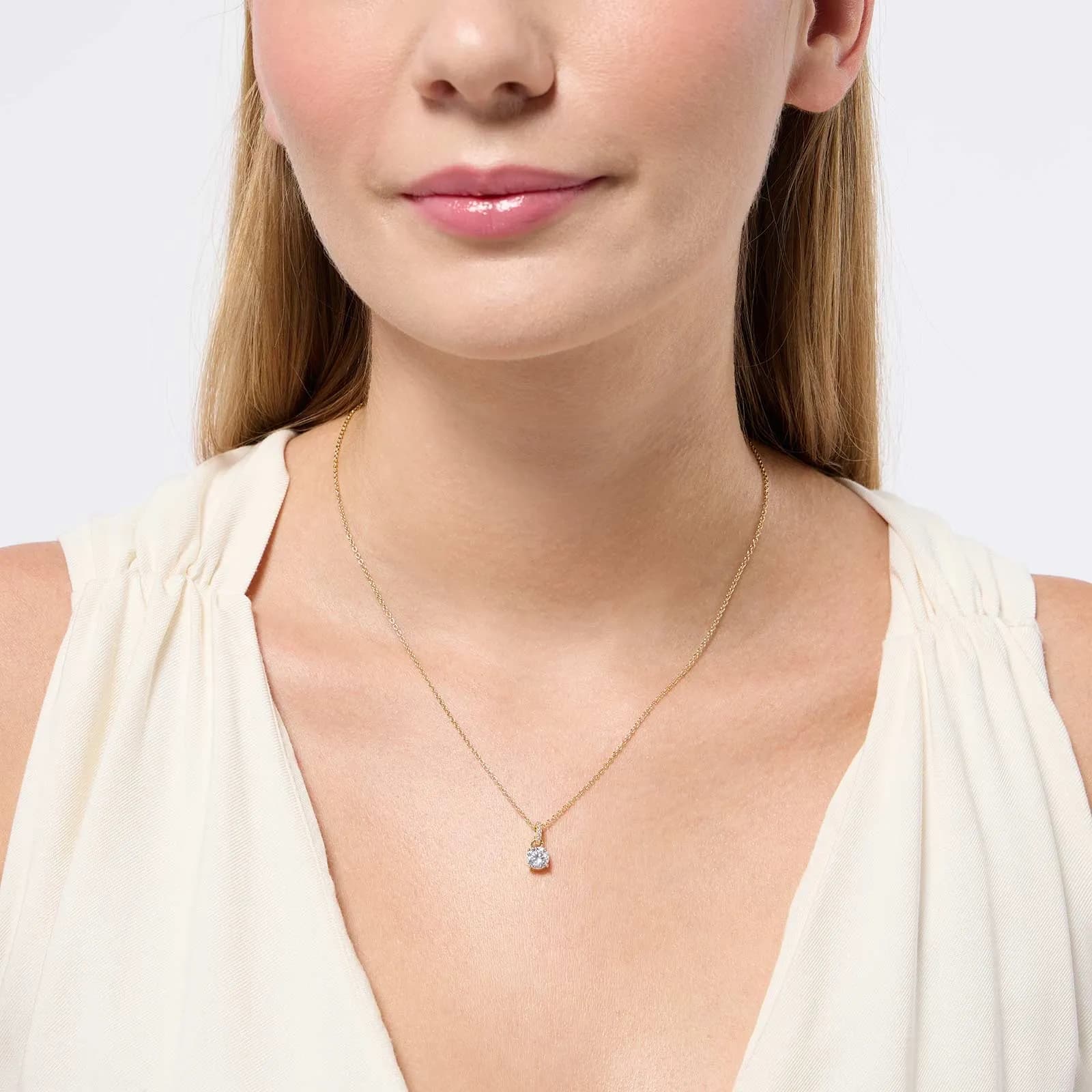 Halsband guldpläterat silver - hänge Kubisk Zirkonia 2