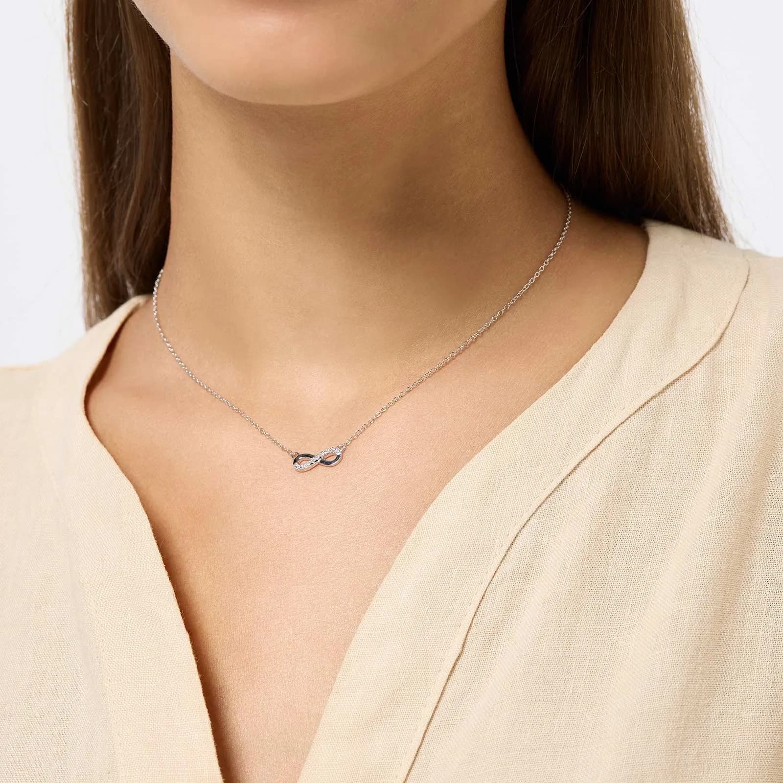 Halsband äkta silver - hänge Infinitysymbol 3