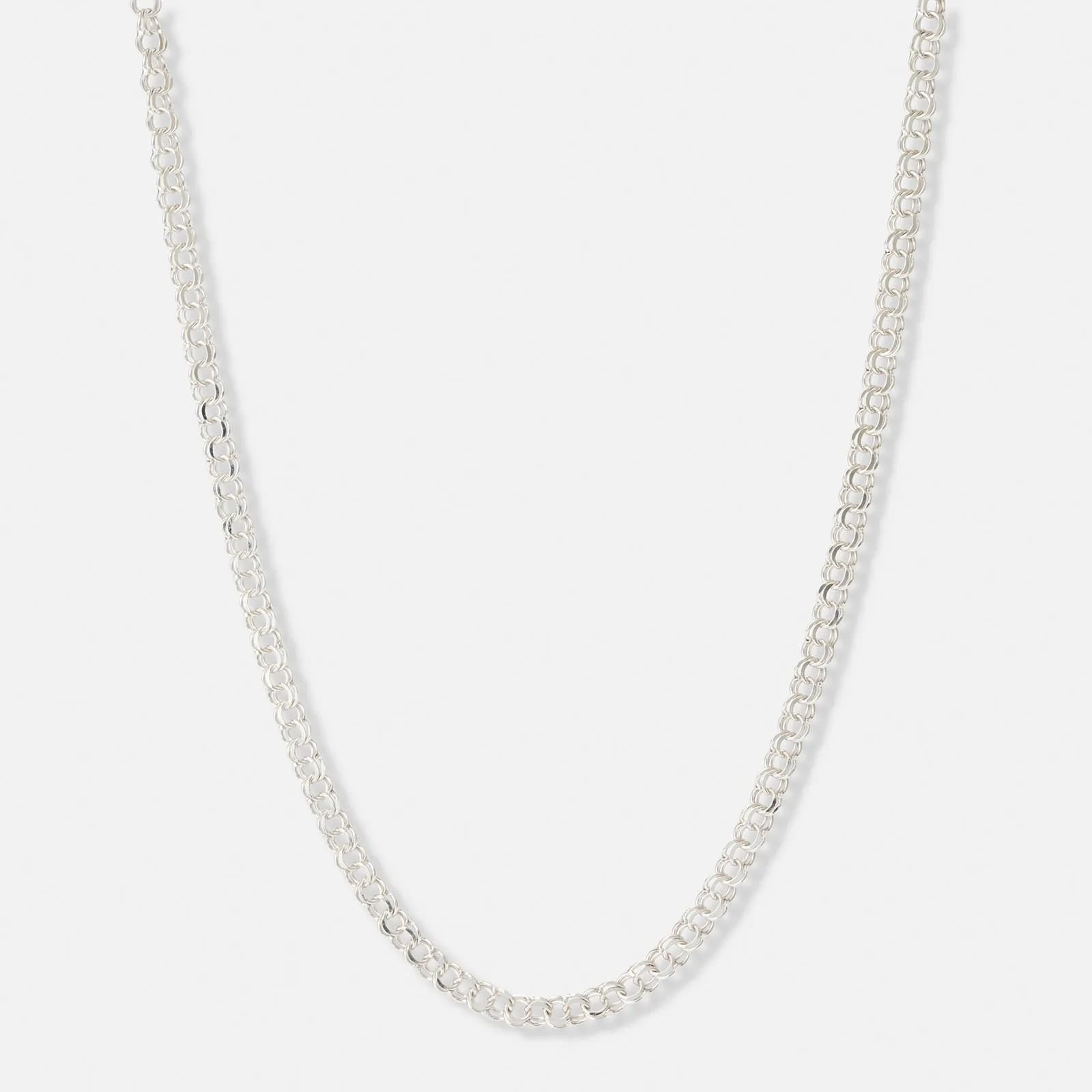 Halsband i silver, 4,5 mm bred bismarck - 45 cm