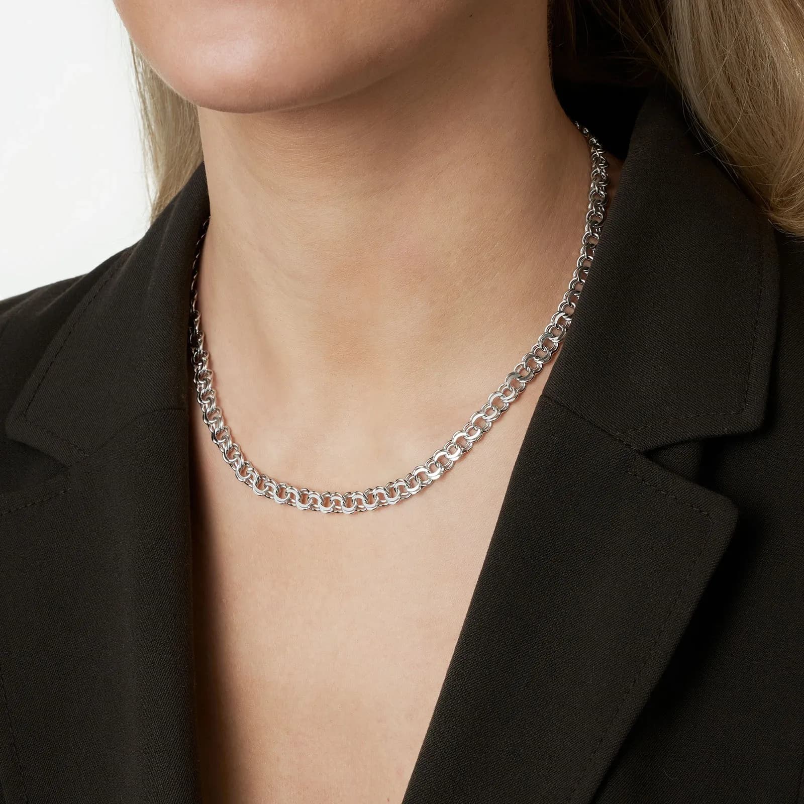 Halsband i silver, 6,79mm bismarck 45cm 2